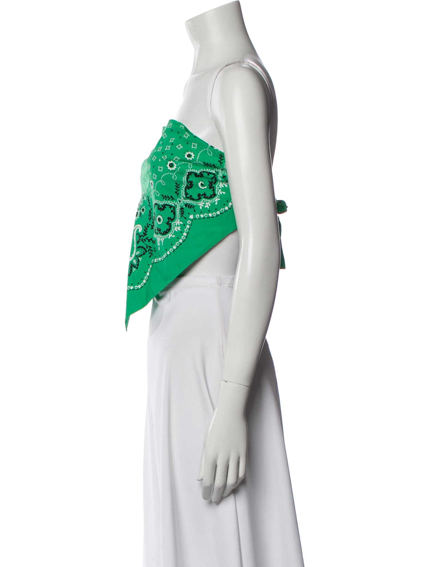 Miu Miu 2025 Paisley Print Crop Top