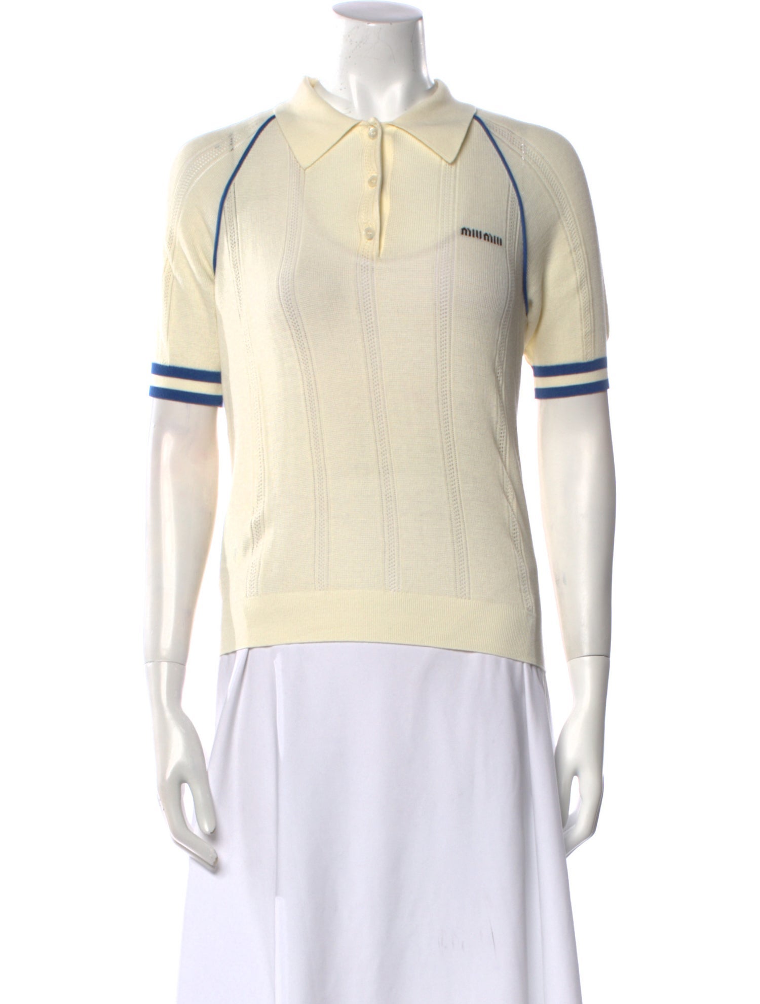 Miu Miu 2025 Striped Polo