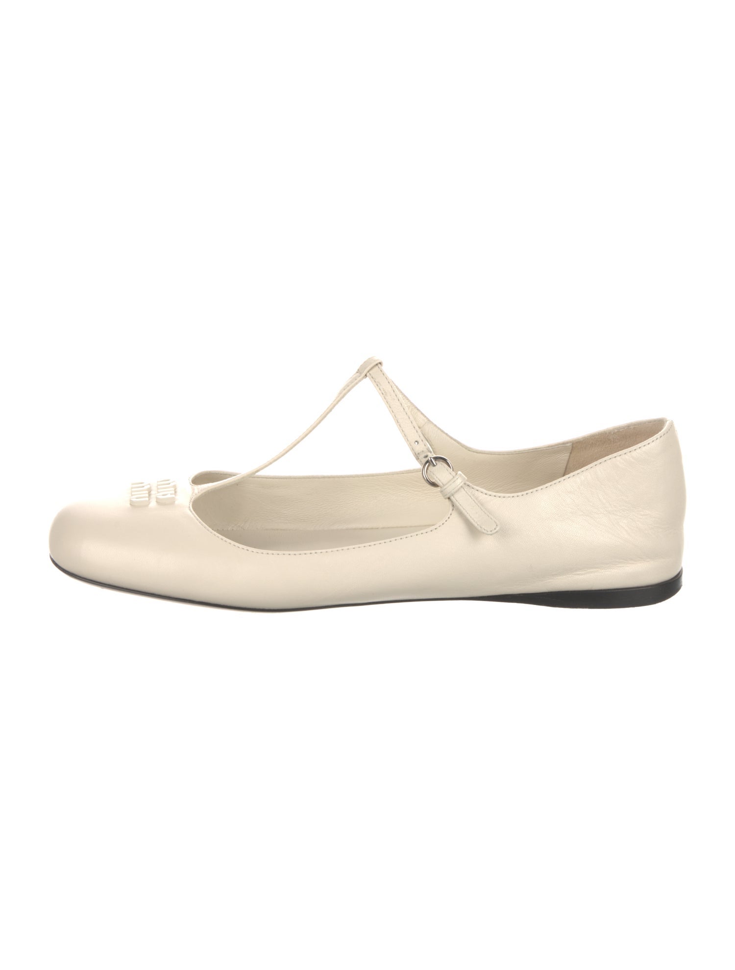 Miu Miu Leather Mary Jane Flats