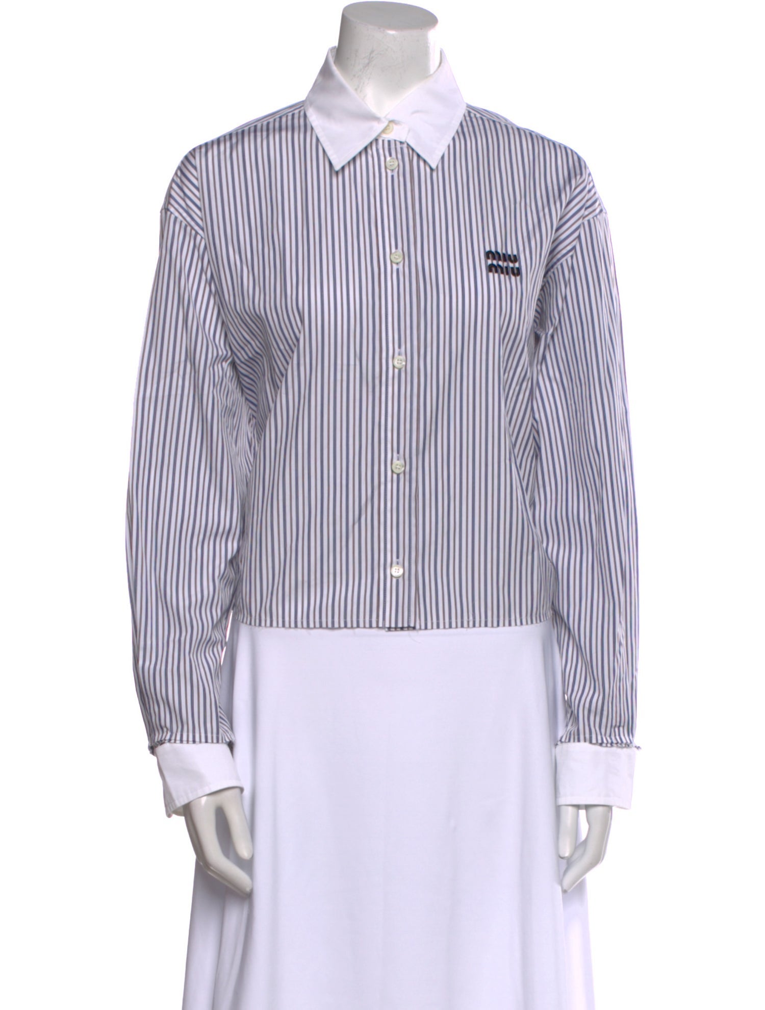 Miu Miu 2025 Striped Button-Up Top