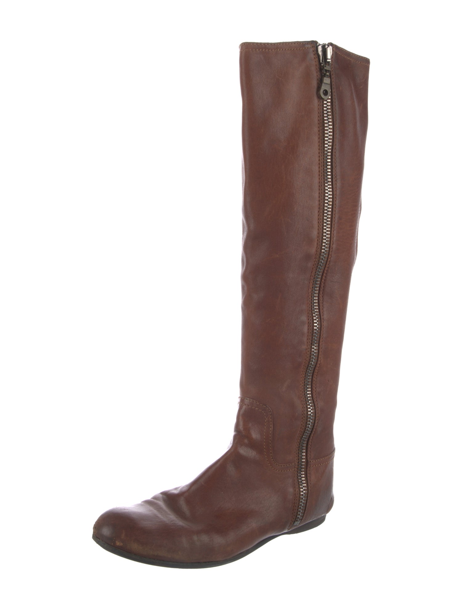 Miu Miu Leather Riding Boots