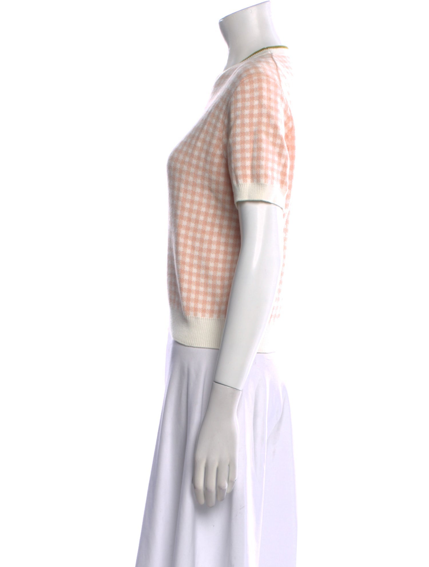 Miu Miu 2016 Plaid Print T-Shirt