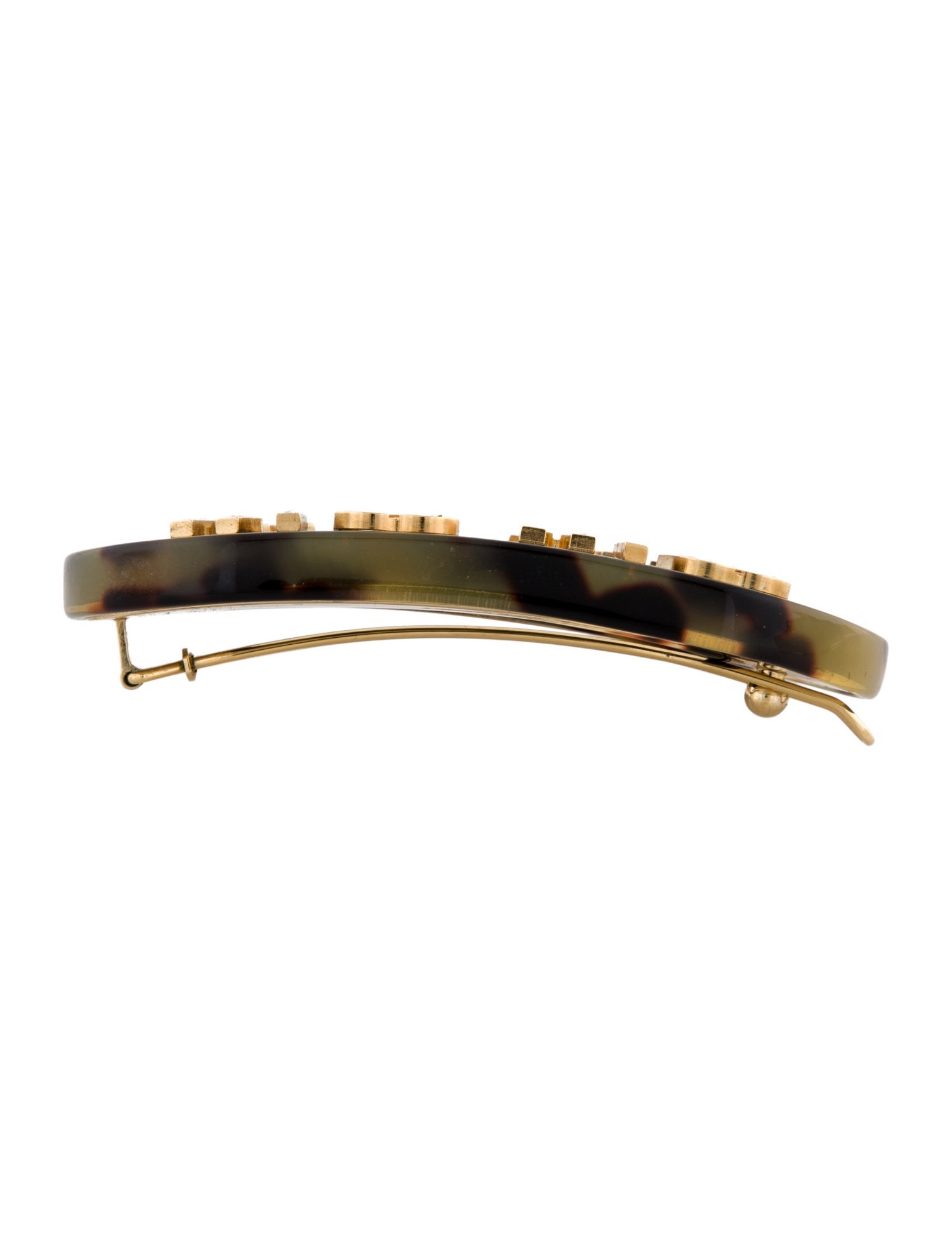 Miu Miu Acetate Gold-Tone Metal Hair Clip