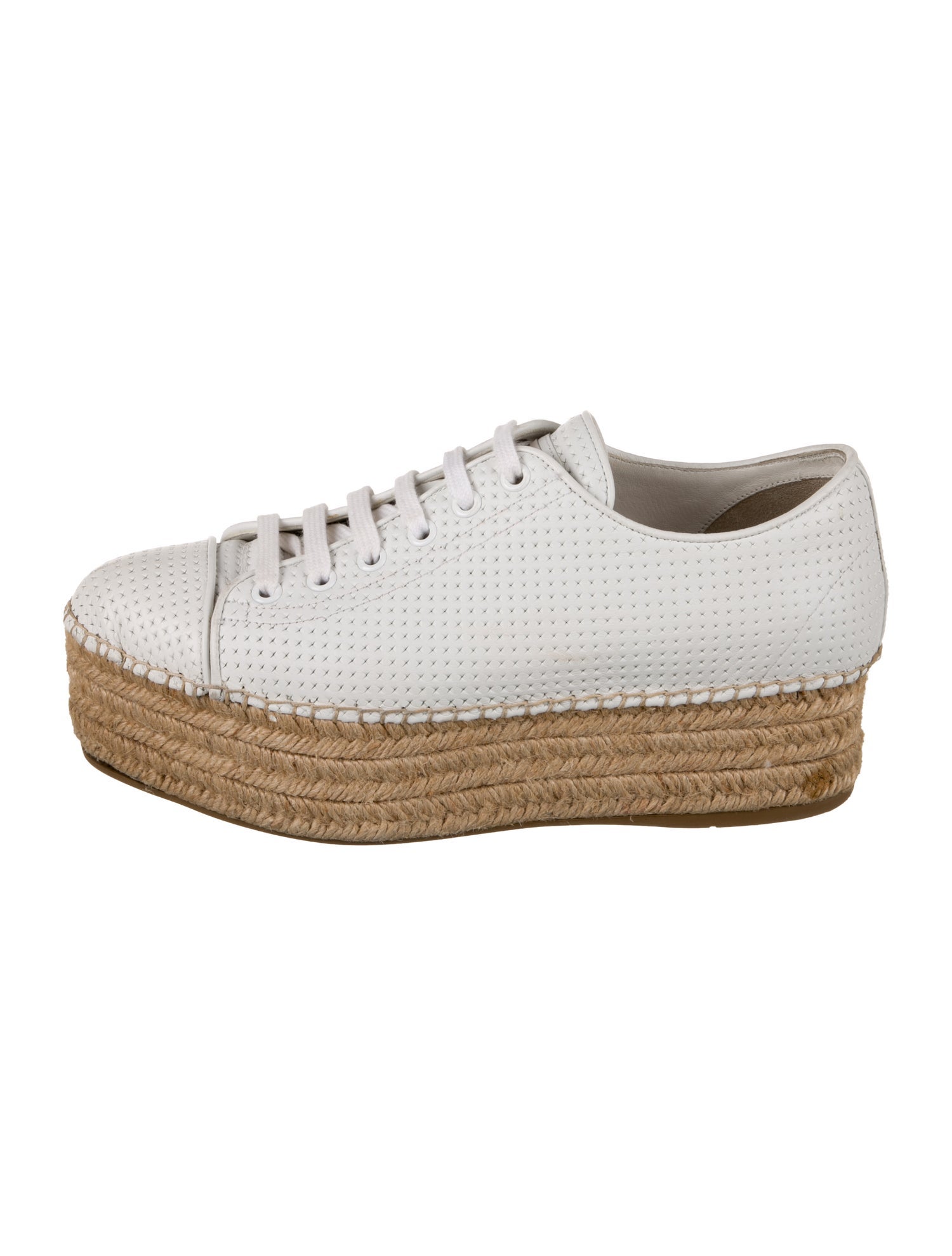 Miu Miu Leather Espadrille Sneakers