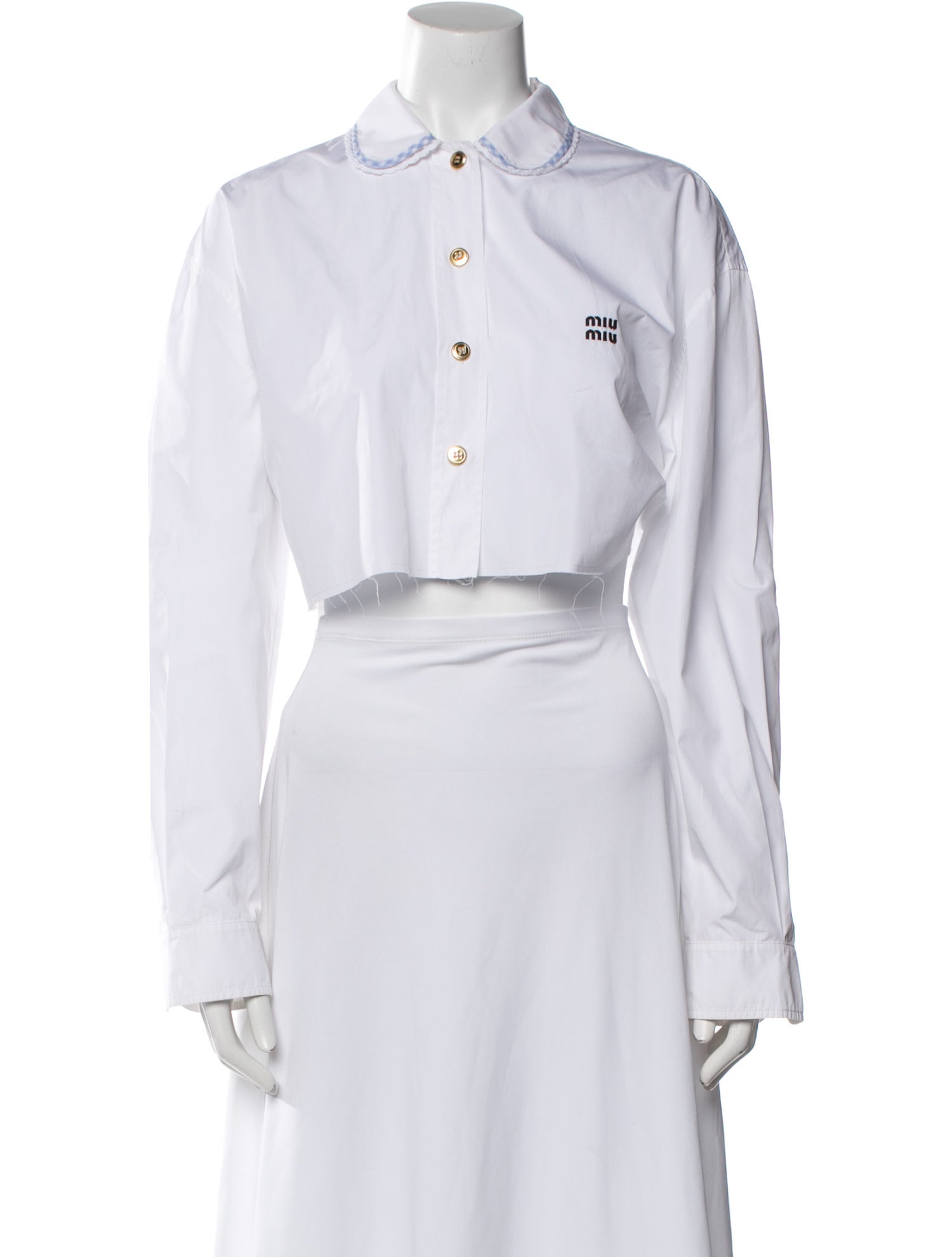 Miu Miu 2022 Long Sleeve Crop Top