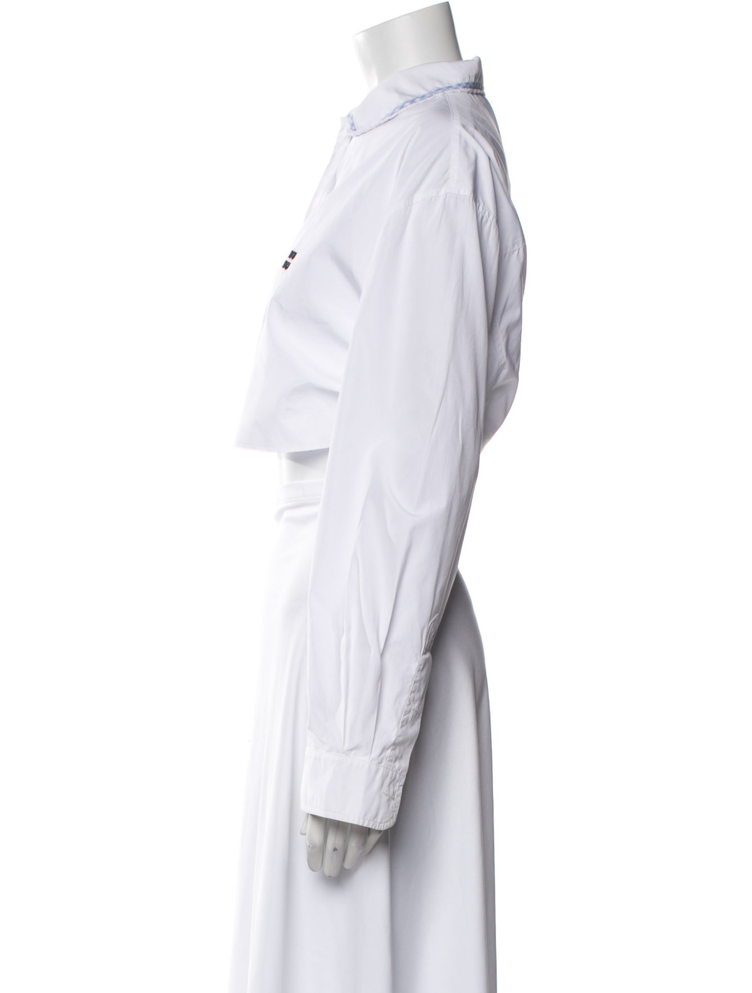 Miu Miu 2022 Long Sleeve Crop Top