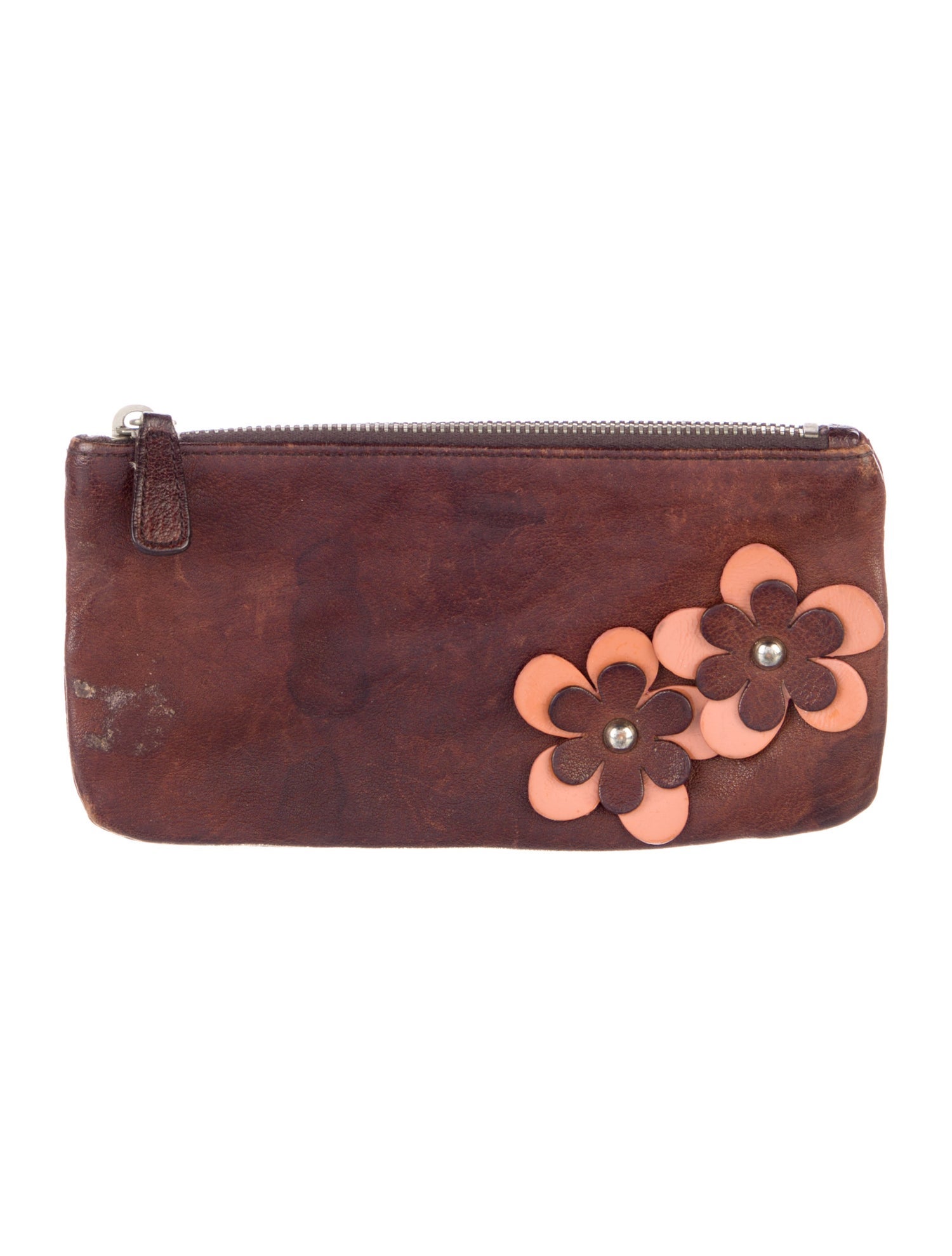 Miu Miu Leather Colorblock Pattern Wallet