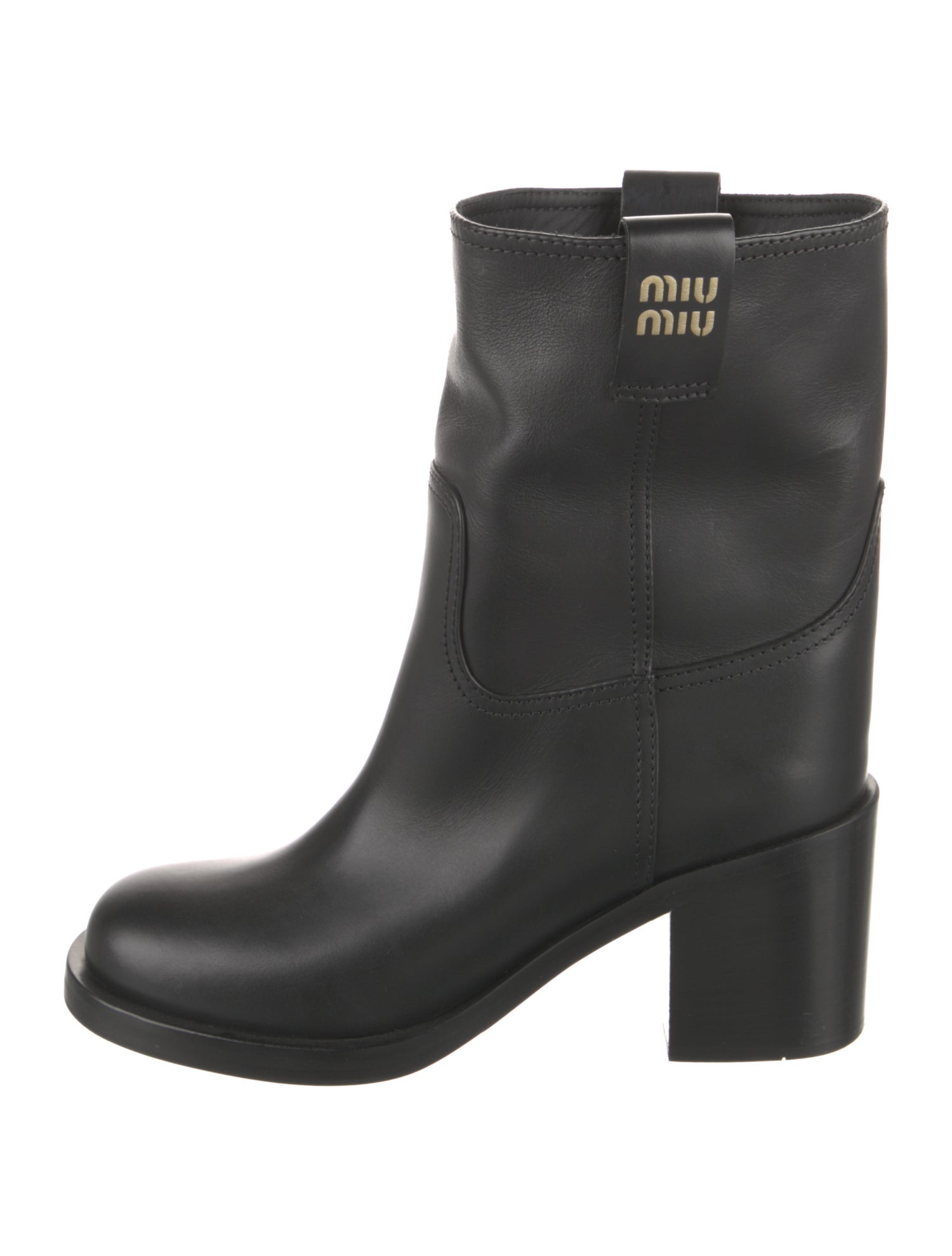 Miu Miu Leather Rain Boots