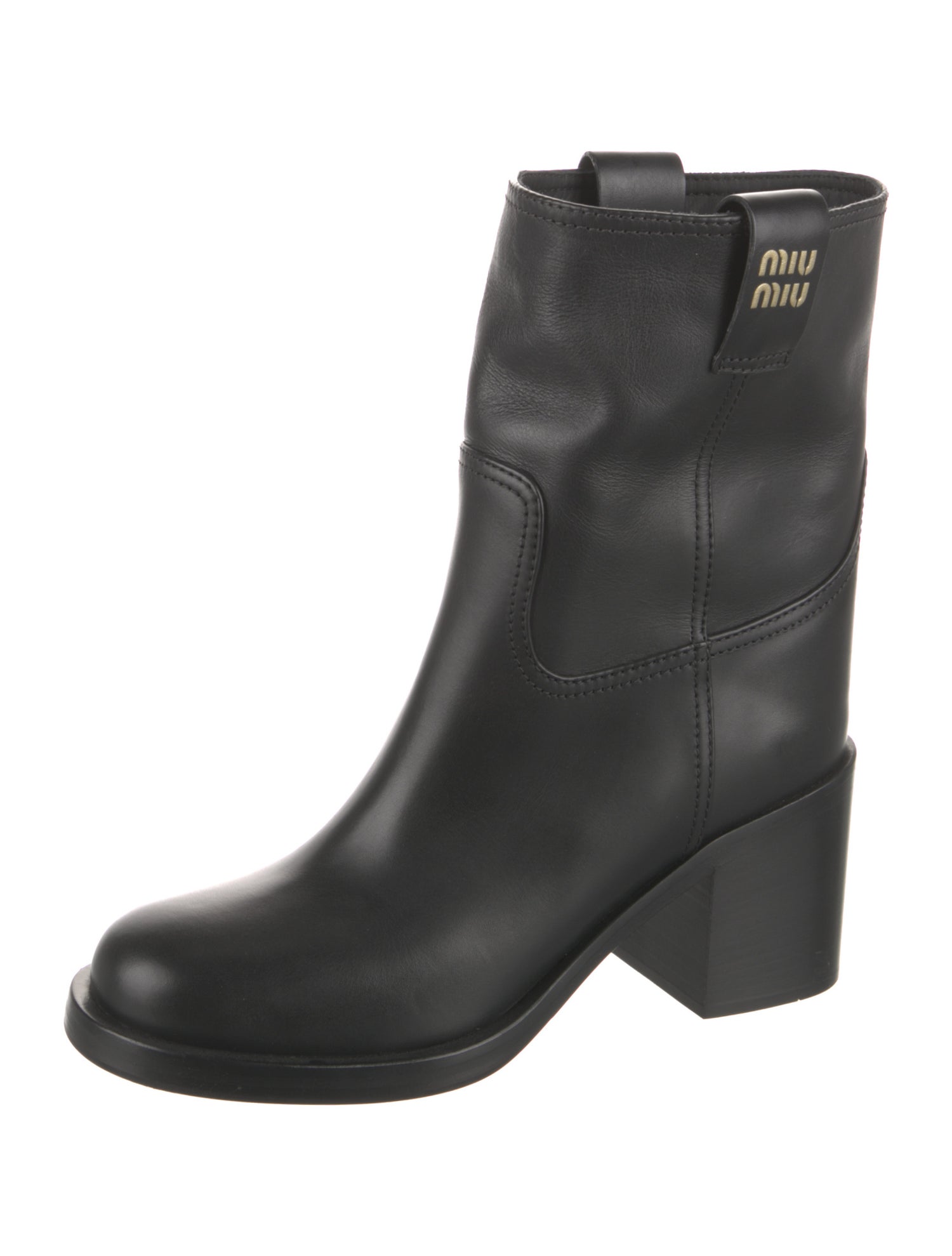 Miu Miu Leather Rain Boots