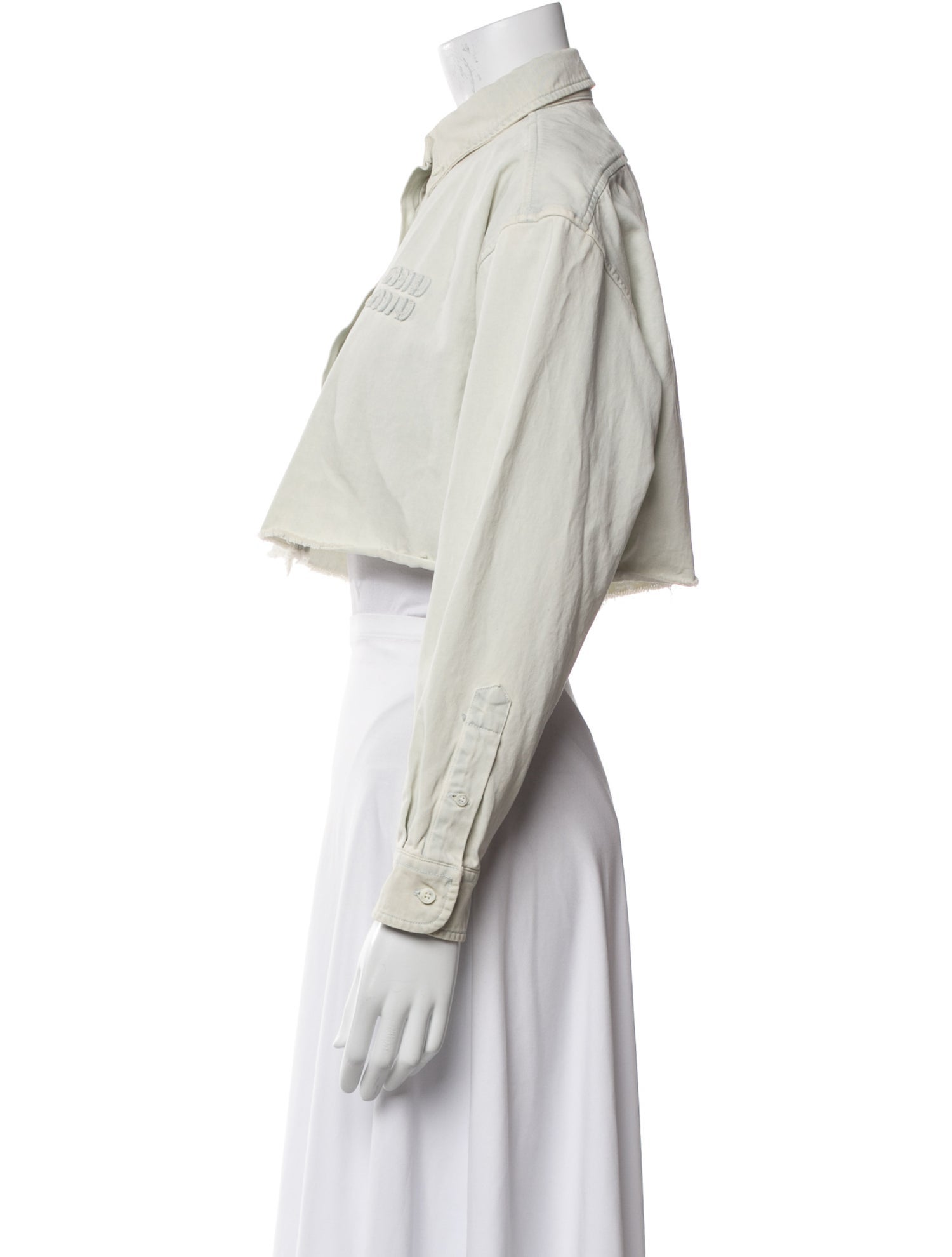 Miu Miu 2022 Long Sleeve Crop Top