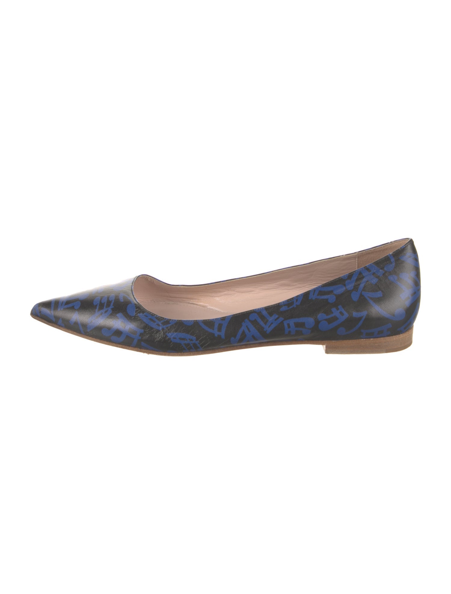 Miu Miu Leather Printed Ballet Flats