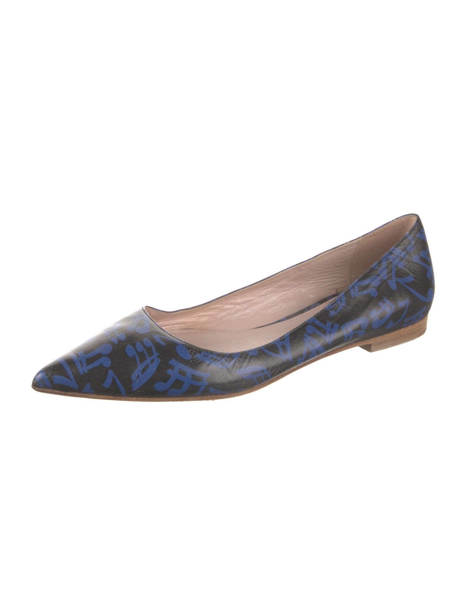 Miu Miu Leather Printed Ballet Flats