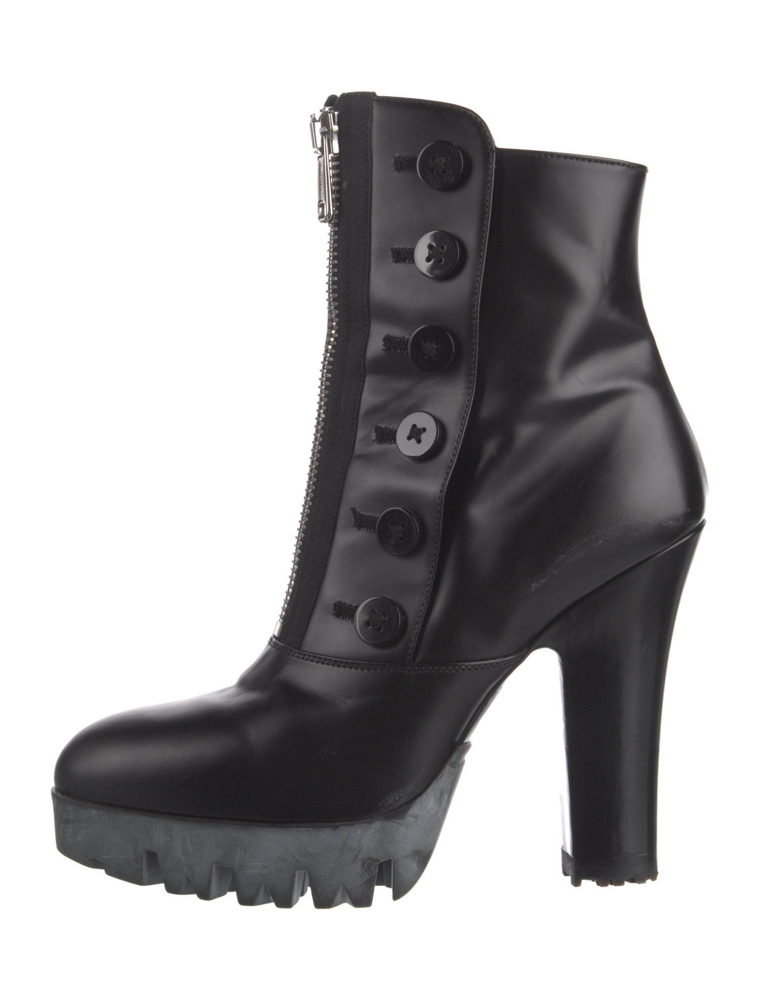 Miu Miu Leather Combat Boots