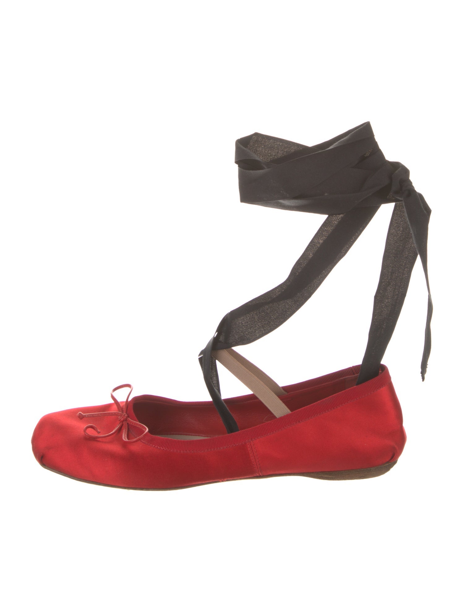 Miu Miu Leather Colorblock Pattern Ballet Flats