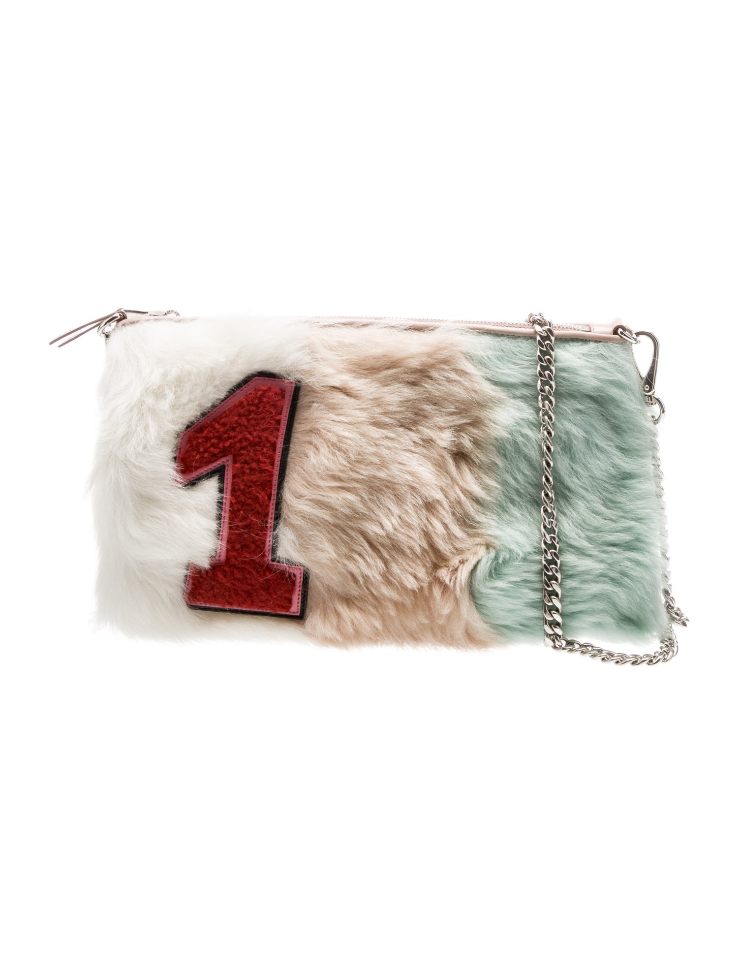 Miu Miu Shearling Clutch w/ Tags