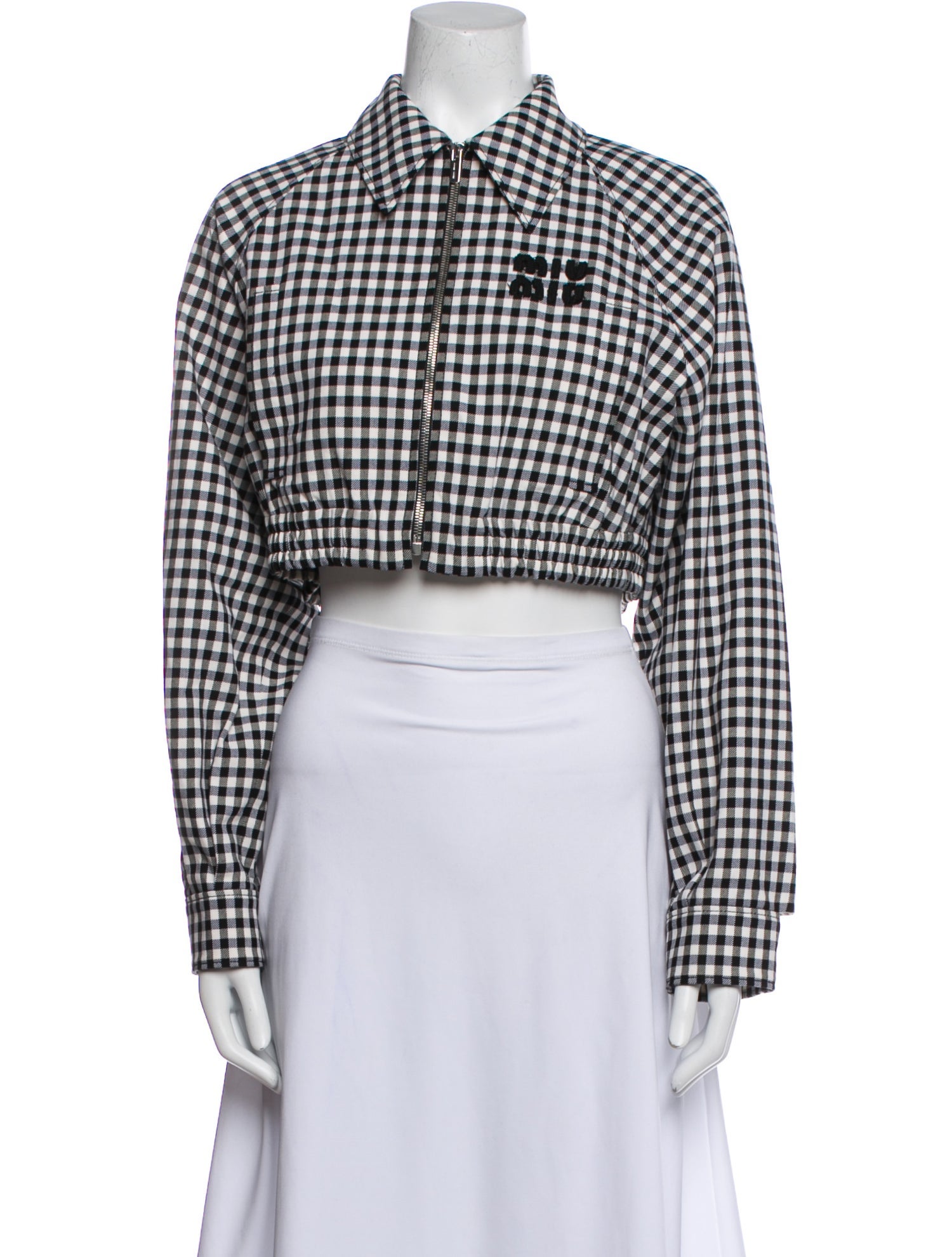 Miu Miu 2023 Plaid Print Bolero