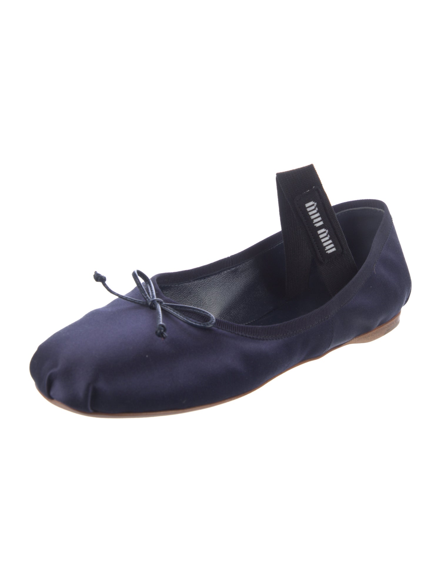 Miu Miu Satin Bow Accents Mary Jane Flats