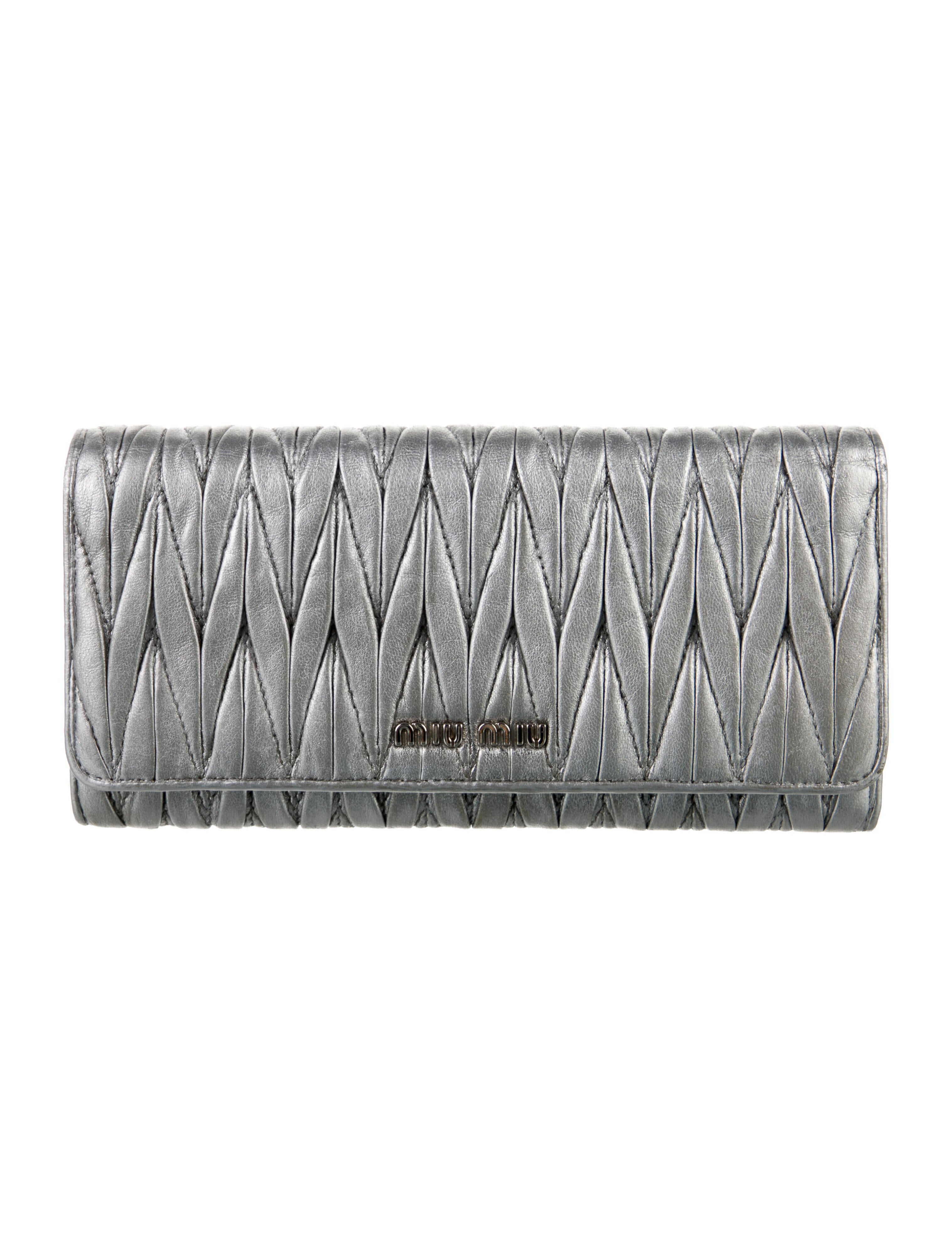 Miu Miu Leather Printed Continental Wallet