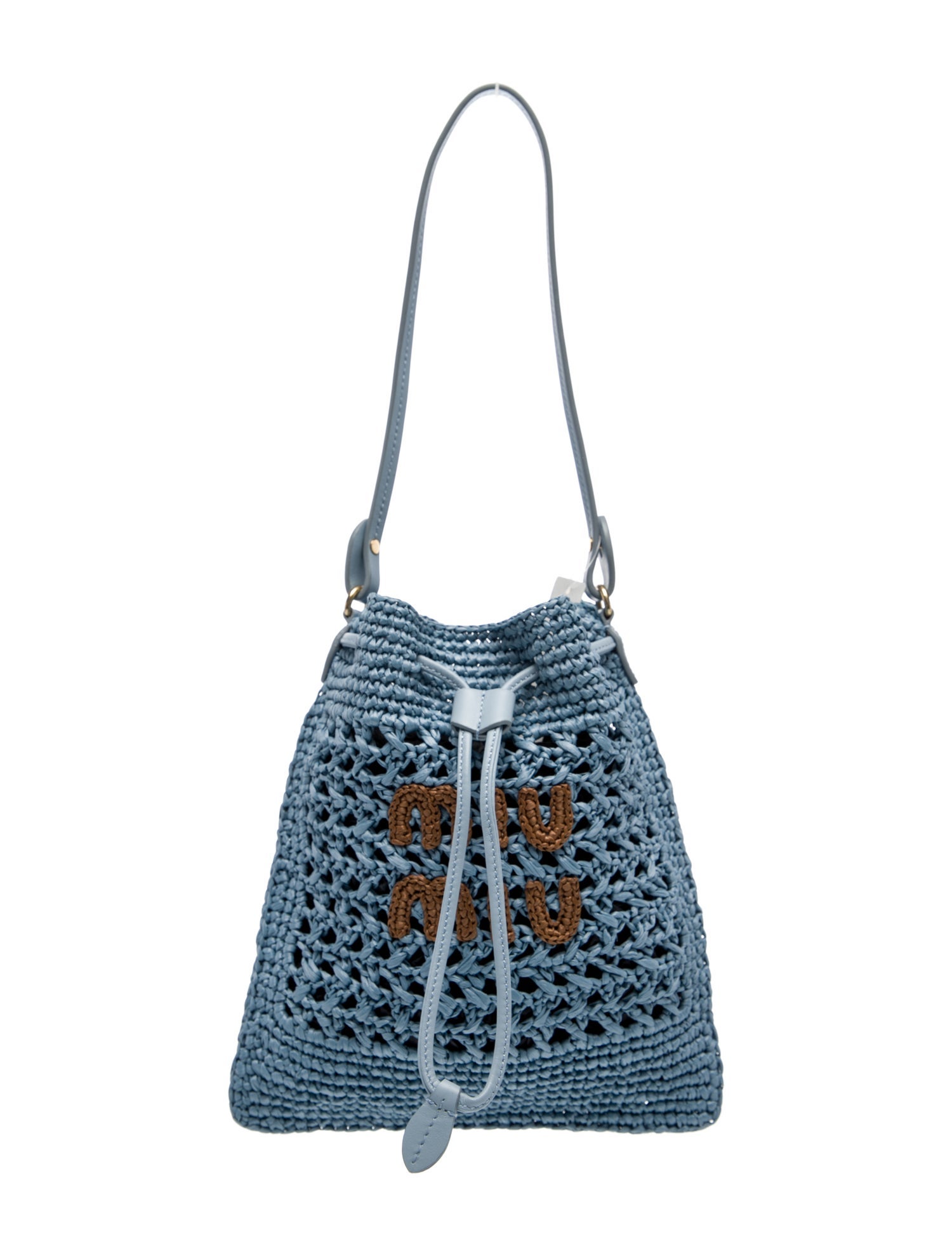 Miu Miu Raffia Top Handle Bag