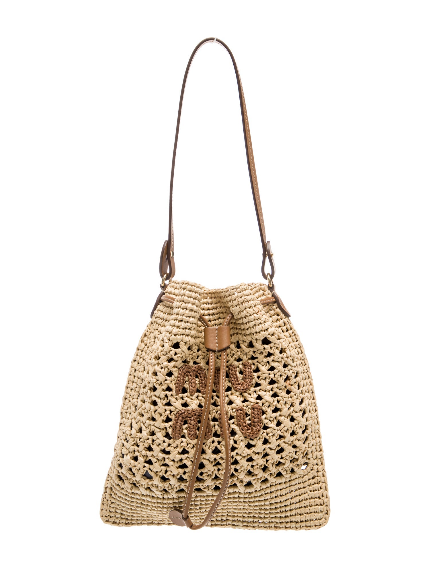 Miu Miu Raffia Top Handle Bag