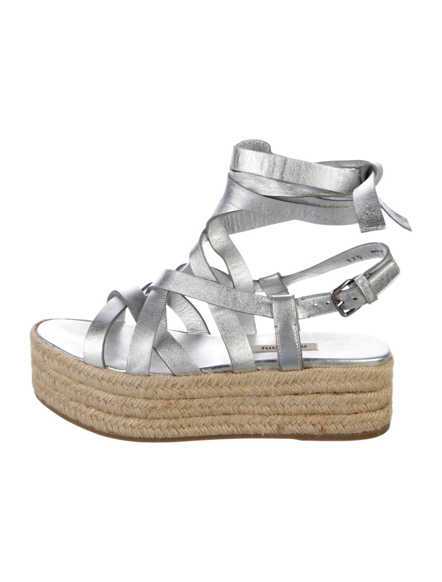 Miu Miu Leather Espadrilles