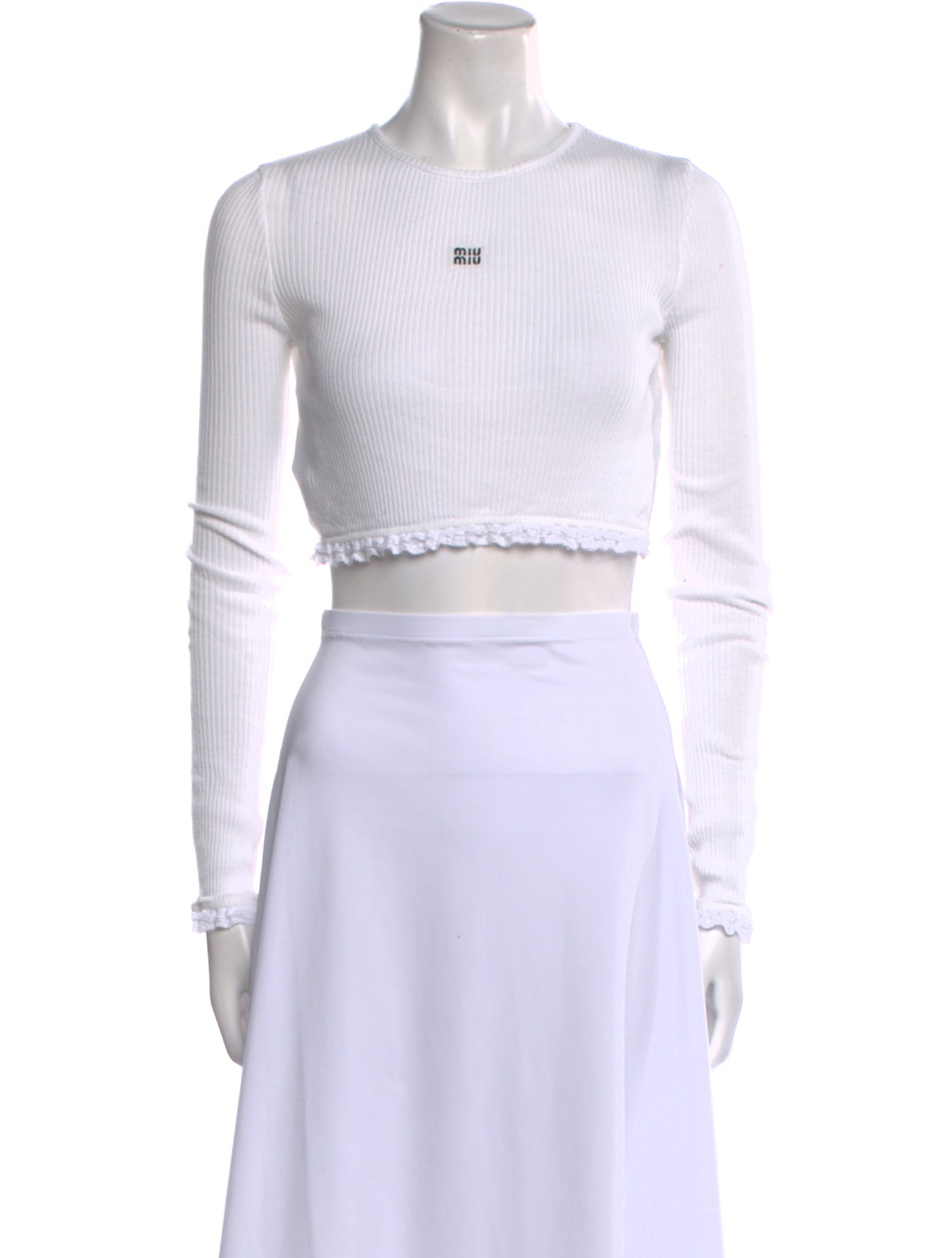 Miu Miu 2020 Long Sleeve Crop Top