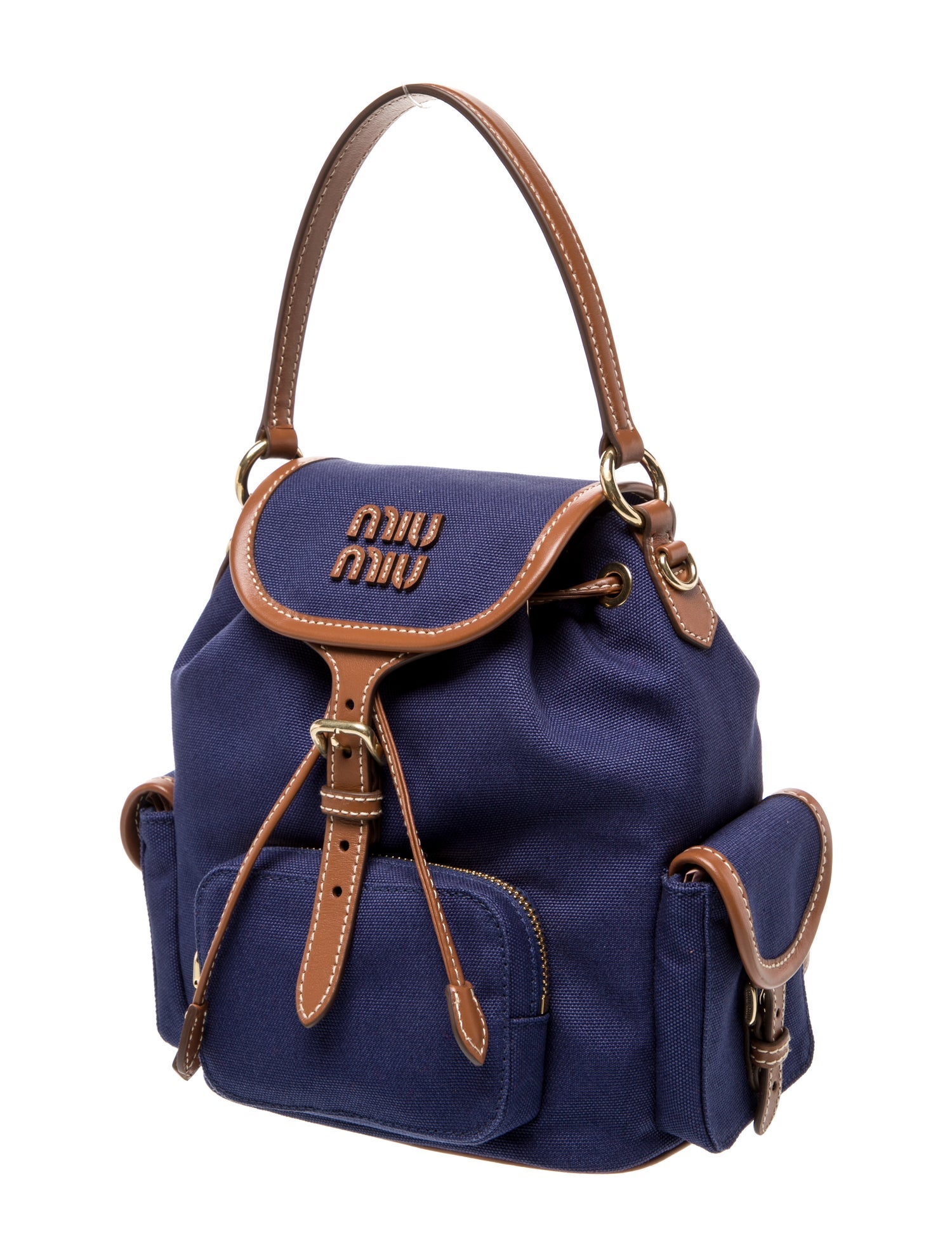 Miu Miu Canvas Top Handle Bag w/ Tags