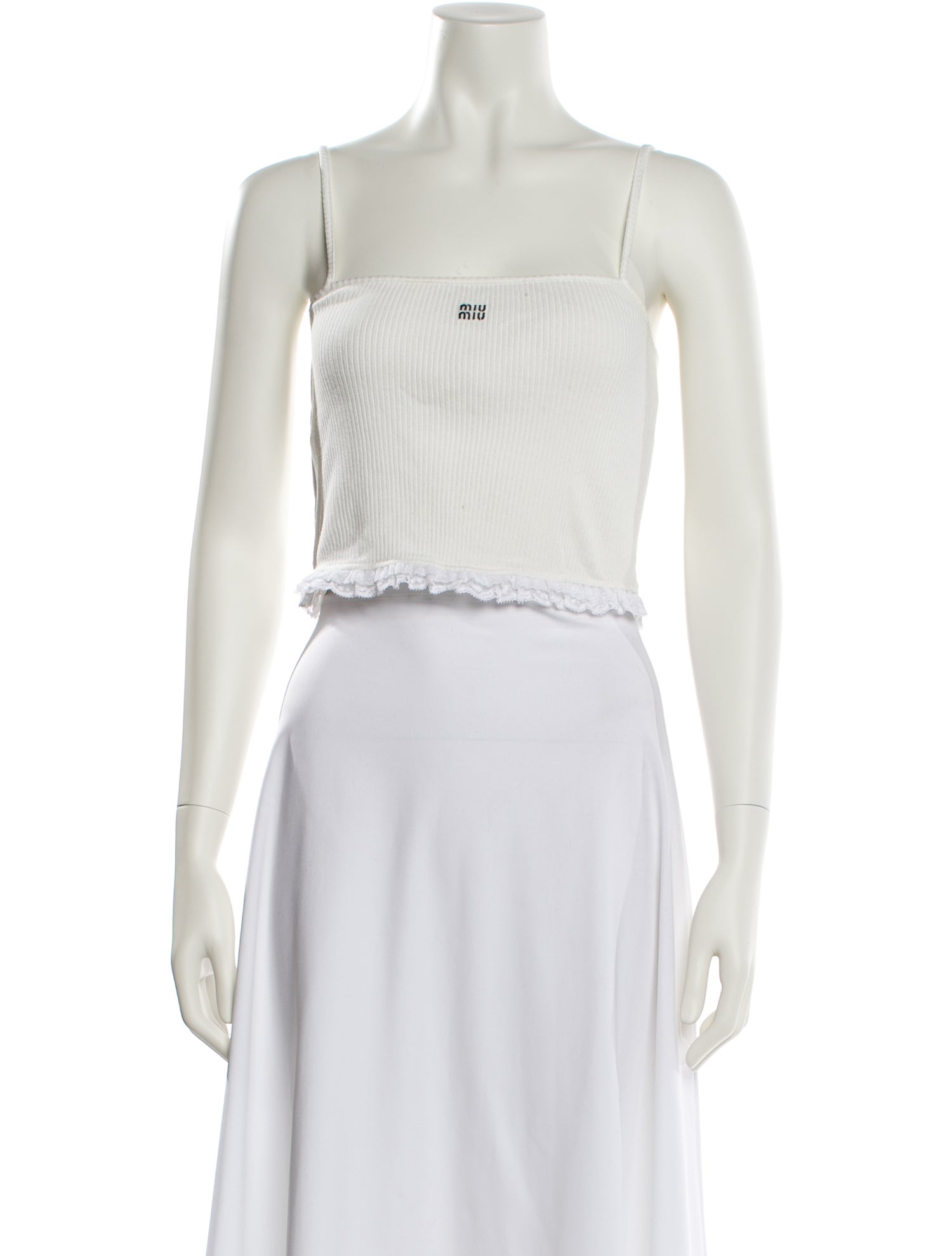 Miu Miu 2020 Square Neckline Crop Top