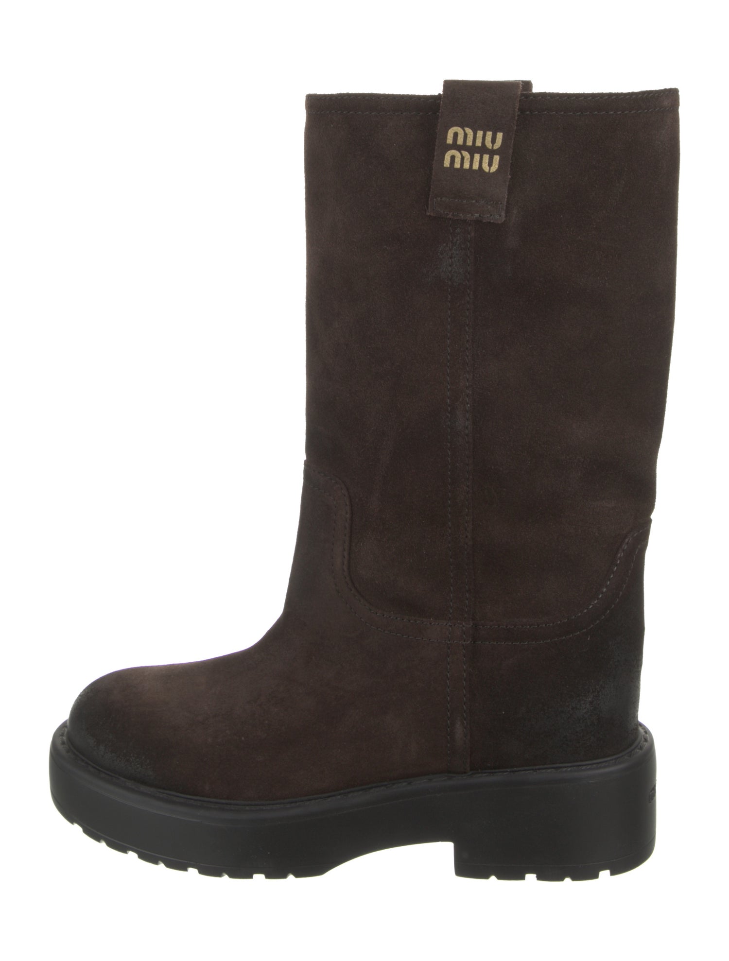 Miu Miu Suede Moto Boots