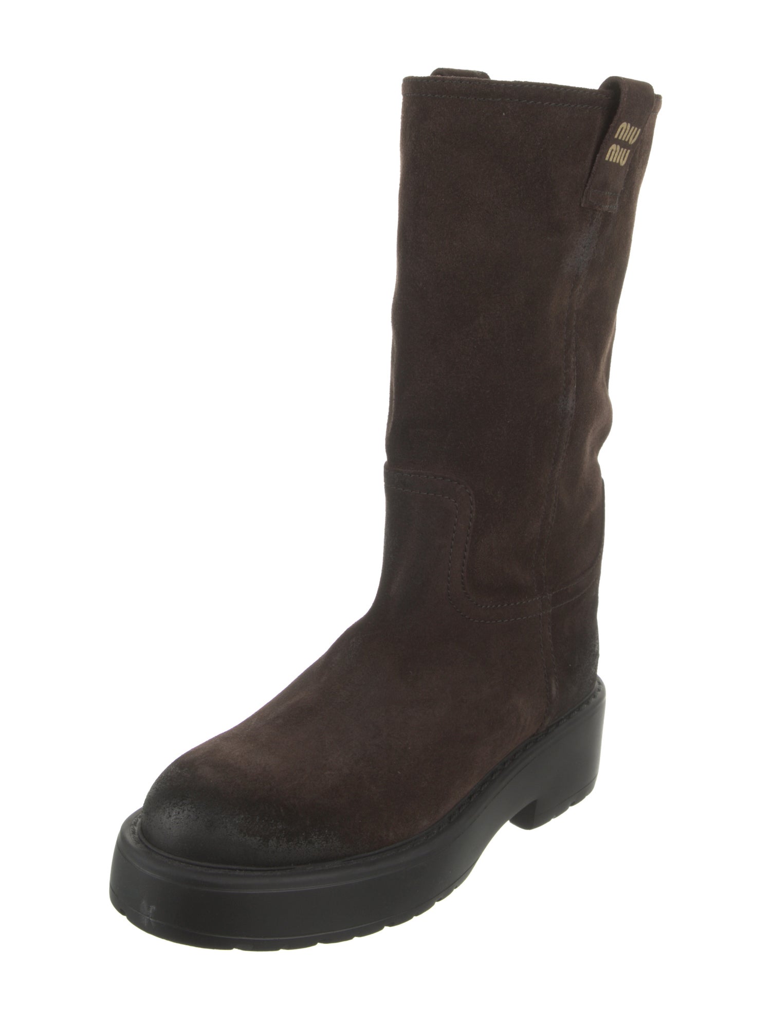 Miu Miu Suede Moto Boots