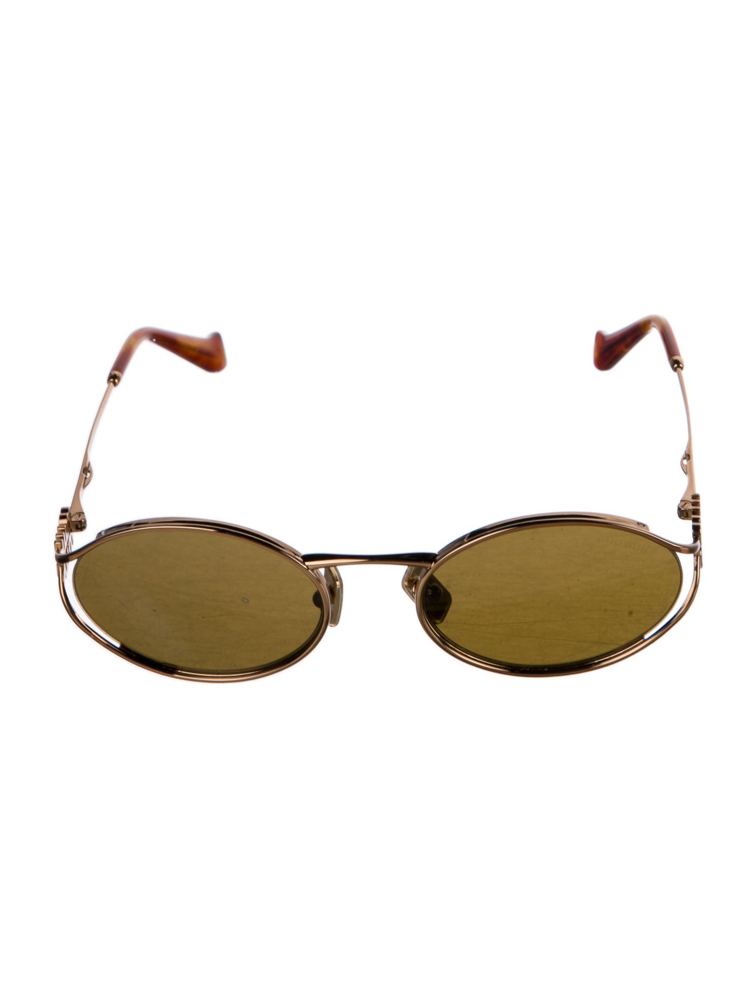 Miu Miu Round Mirrored Sunglasses