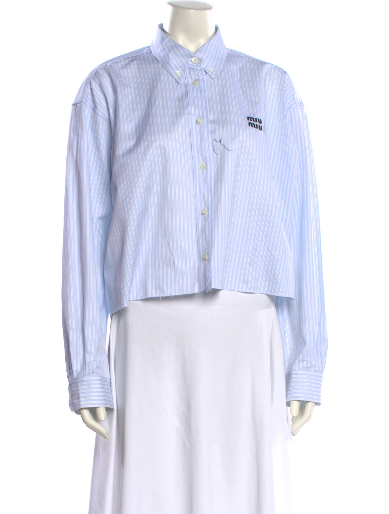Miu Miu 2023 Striped Button-Up Top