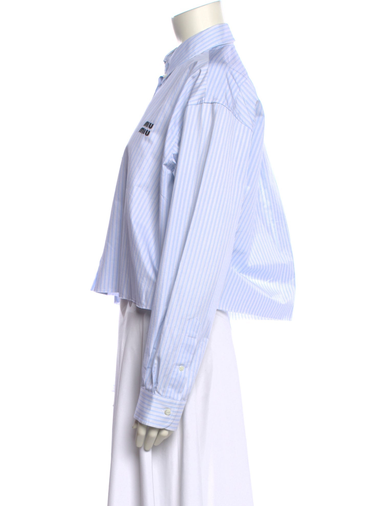 Miu Miu 2023 Striped Button-Up Top