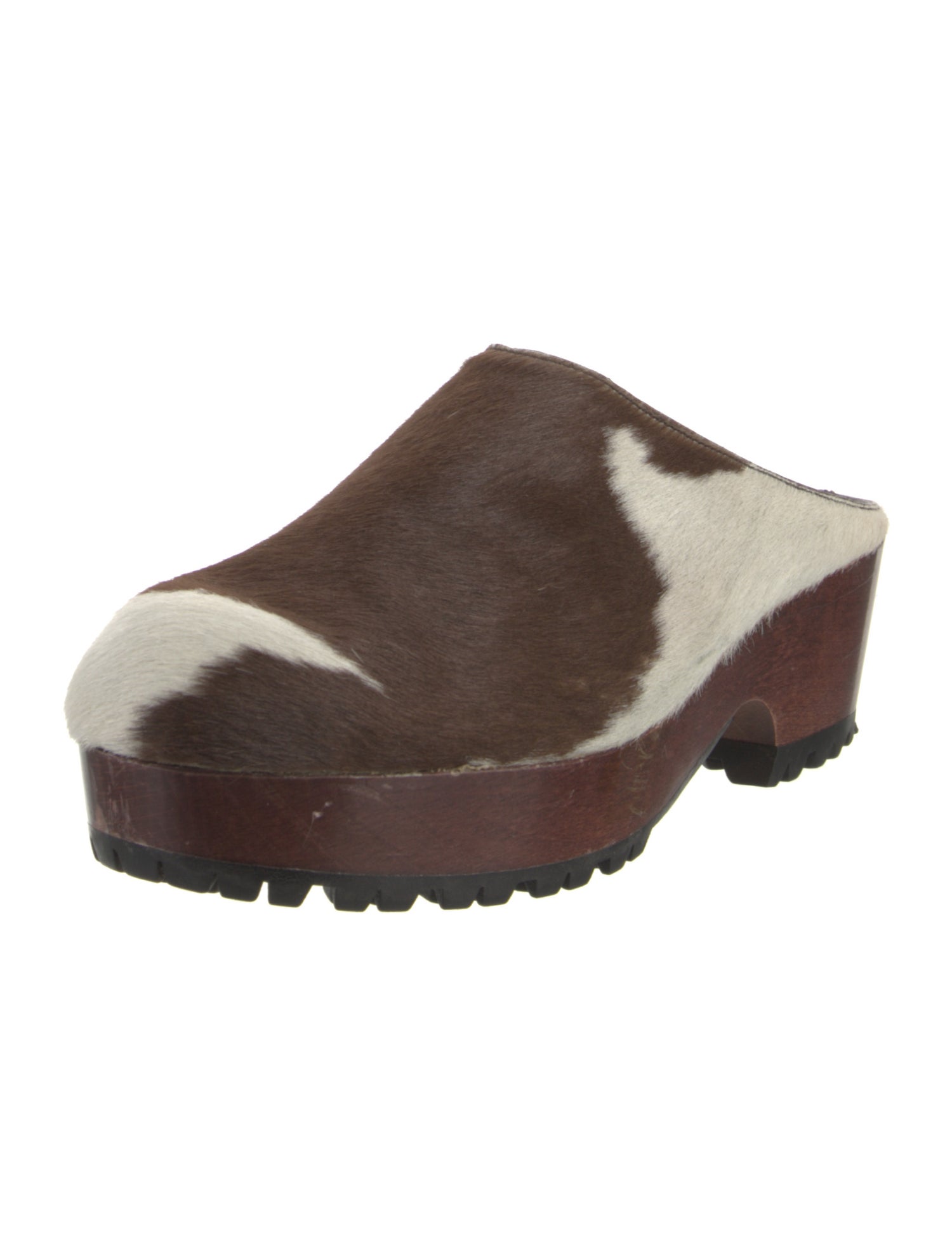 Miu Miu Ponyhair Animal Print Mules