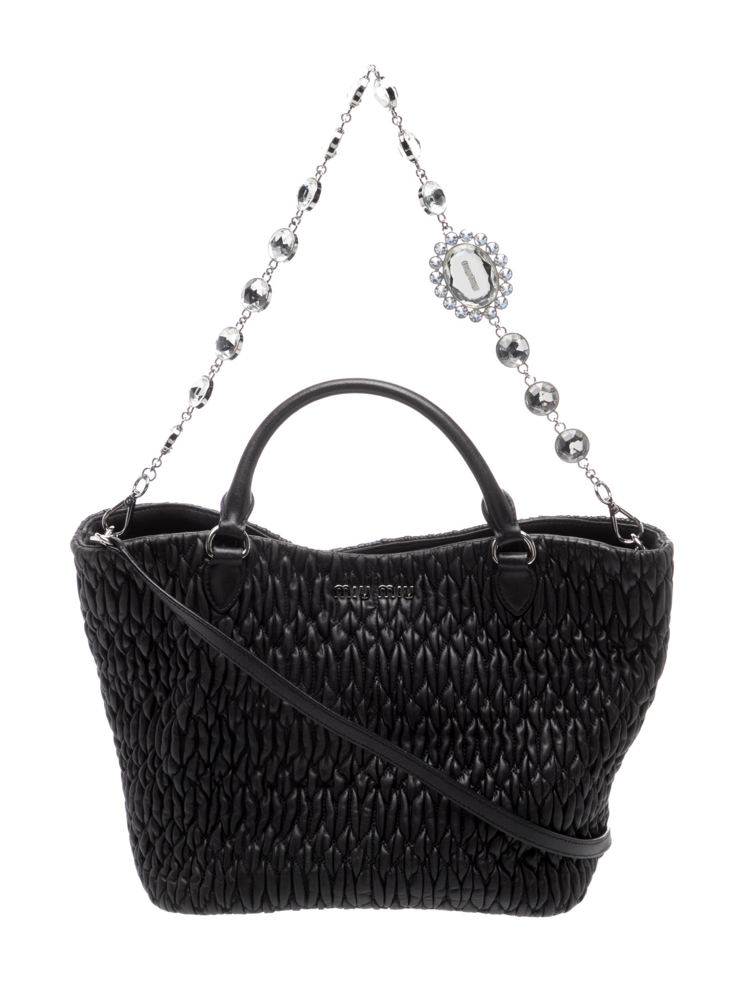 Miu Miu Leather Top Handle Bag