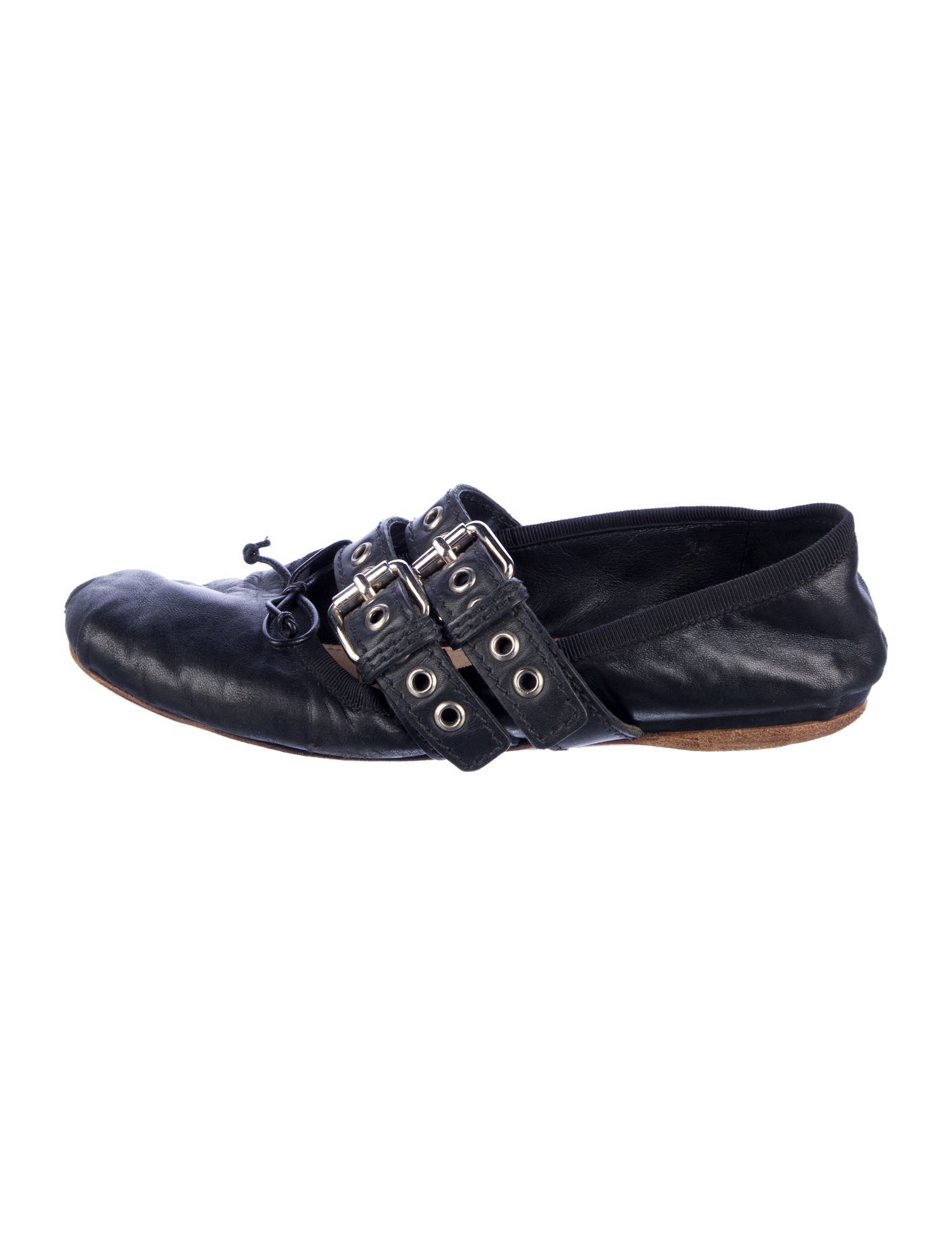 Miu Miu Leather Mary Jane Flats