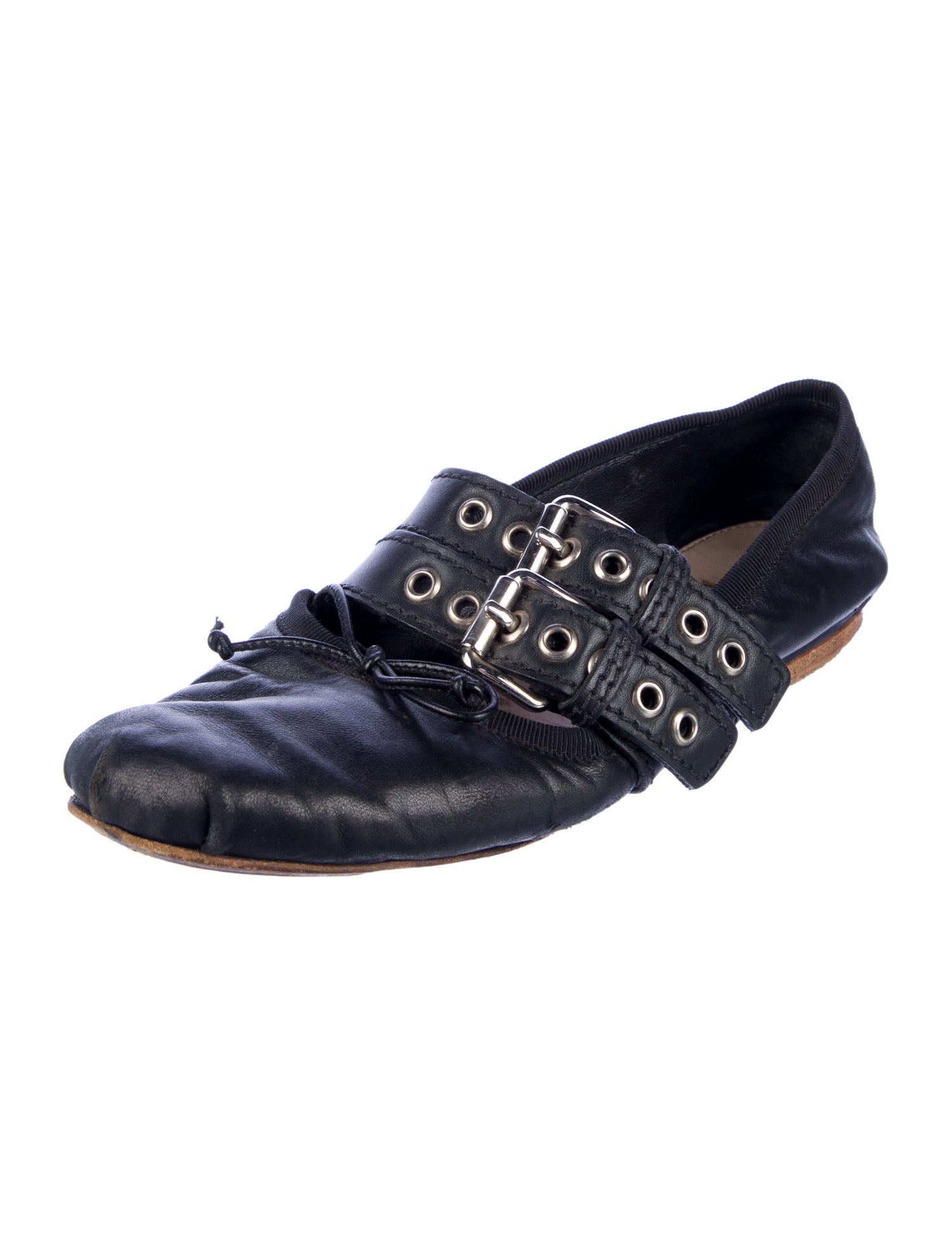 Miu Miu Leather Mary Jane Flats