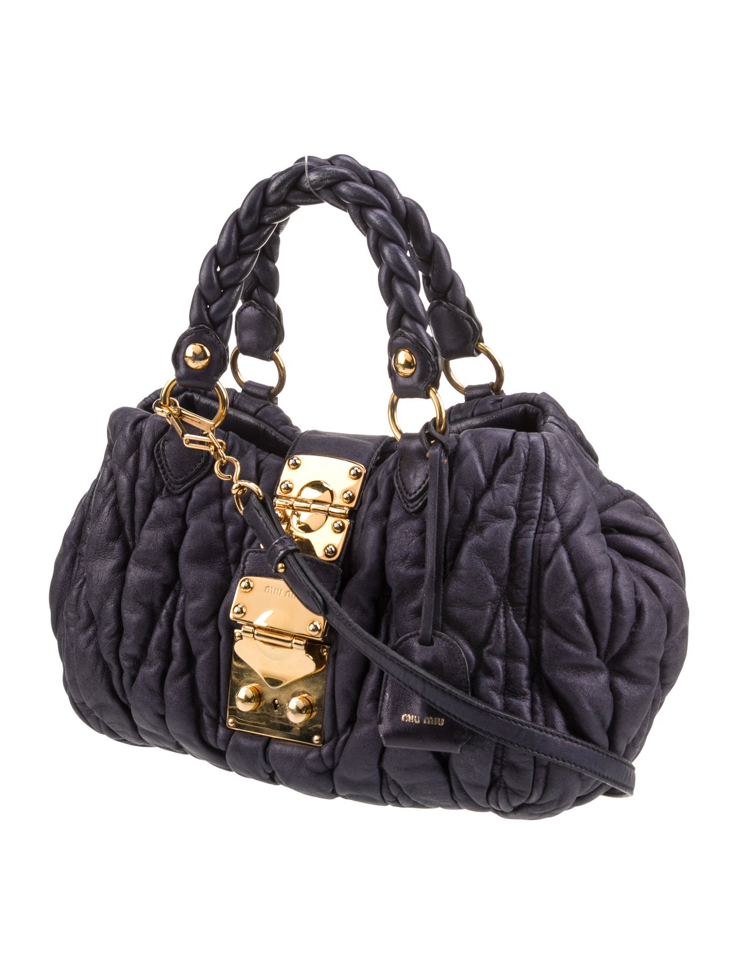 Miu Miu Leather Top Handle Bag