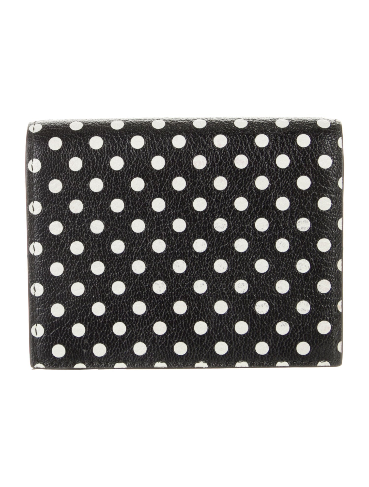 Miu Miu Leather Polka Dot Print Bifold Wallet