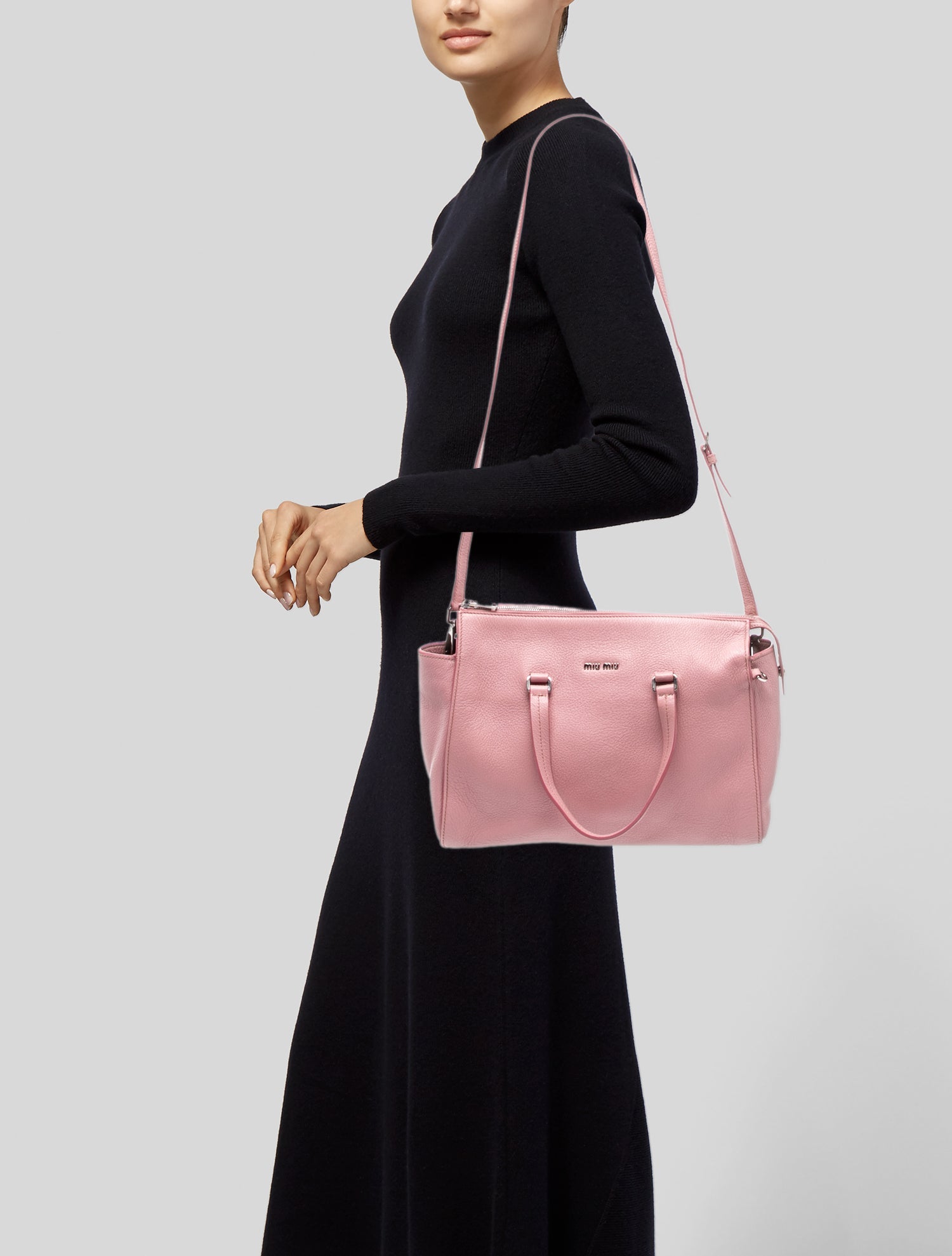 Miu Miu Leather Top Handle Bag