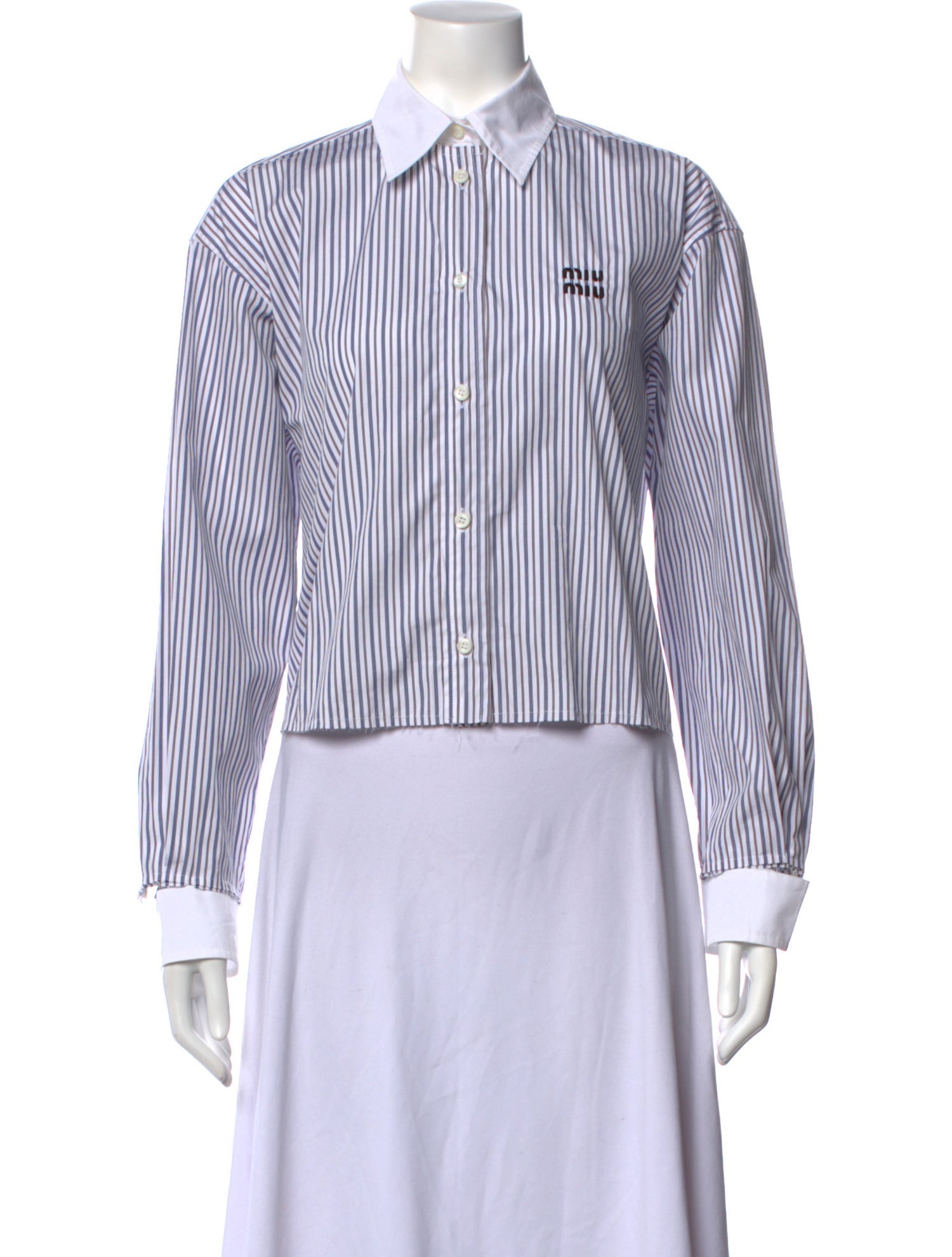 Miu Miu 2025 Striped Button-Up Top w/ Tags