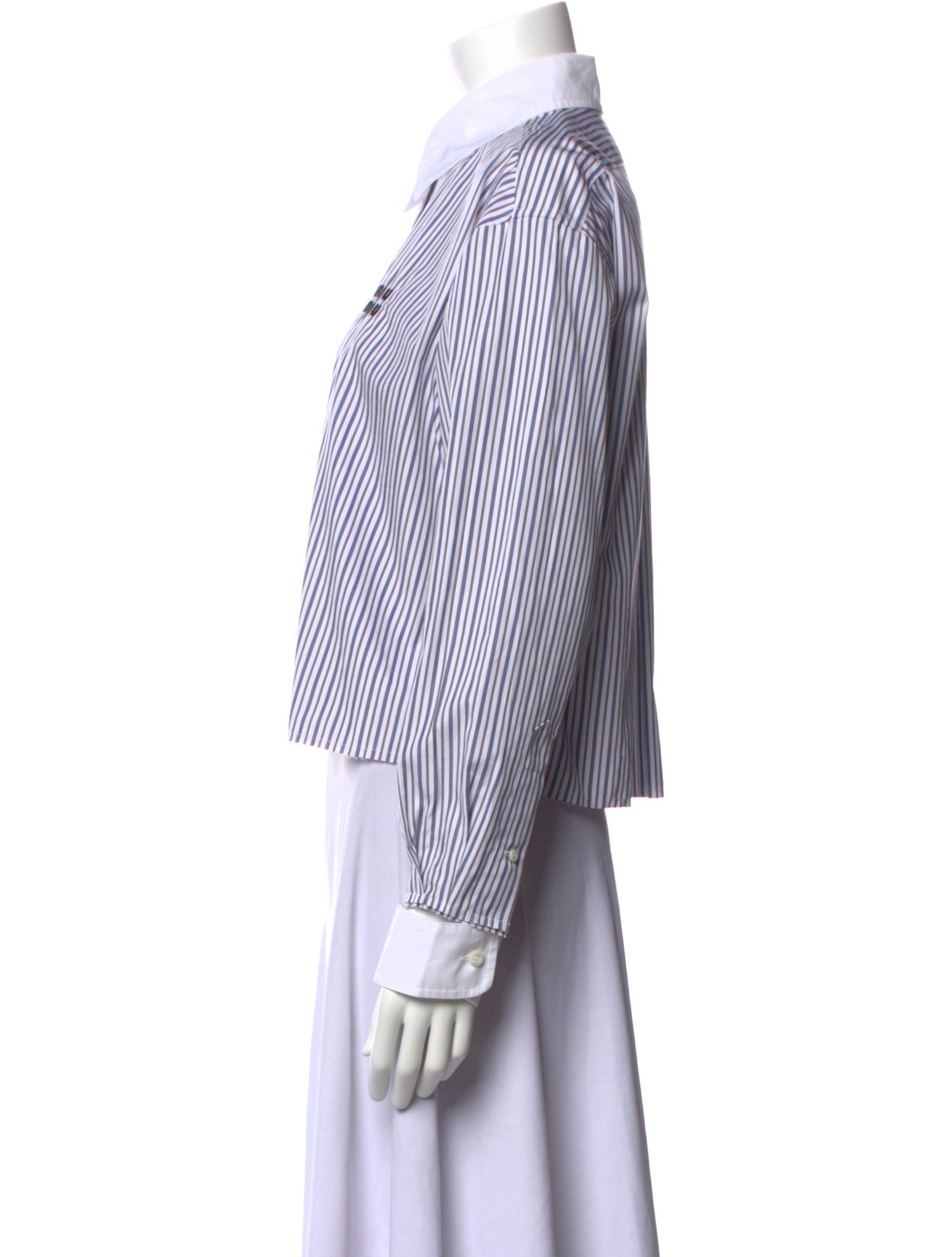 Miu Miu 2025 Striped Button-Up Top w/ Tags