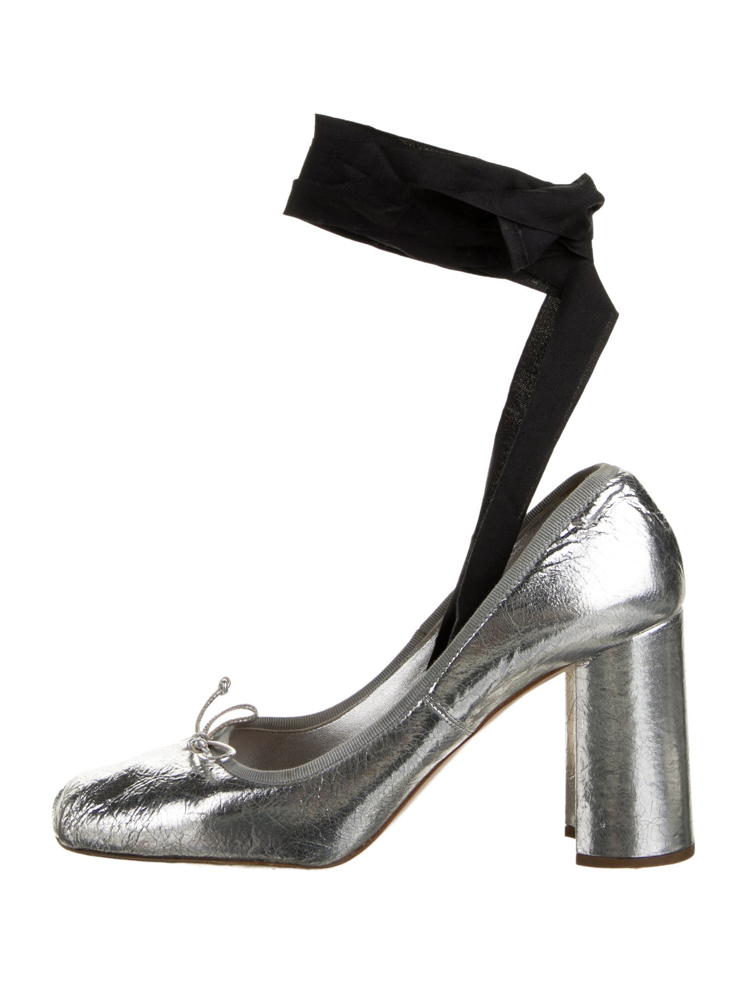 Miu Miu Leather Bow Accents Pumps