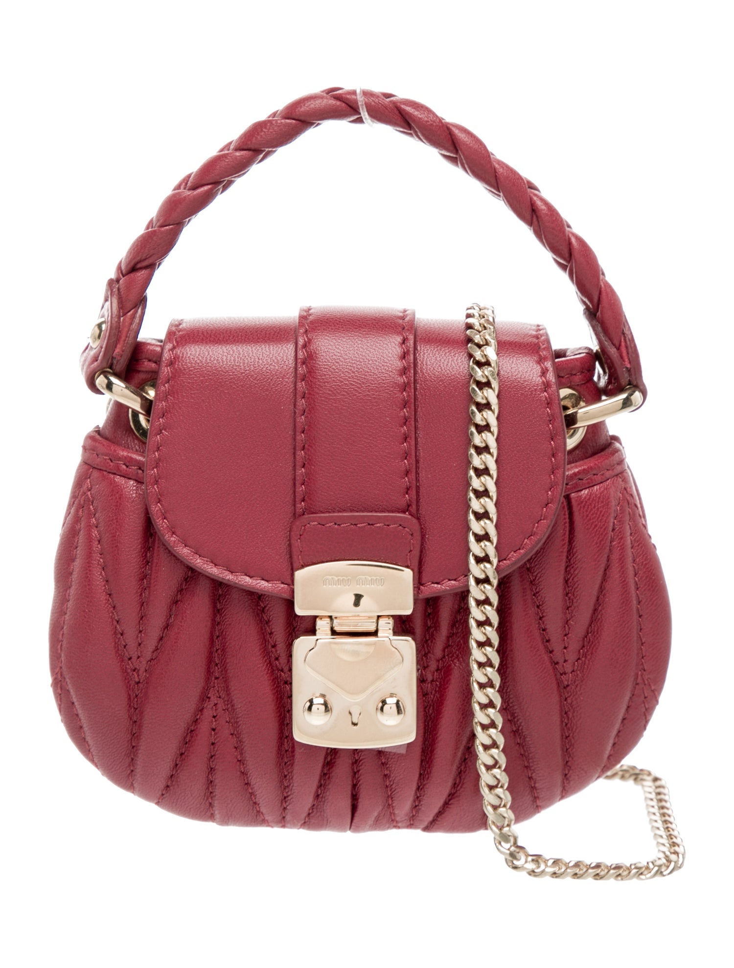 Miu Miu Leather Matelasse Mini