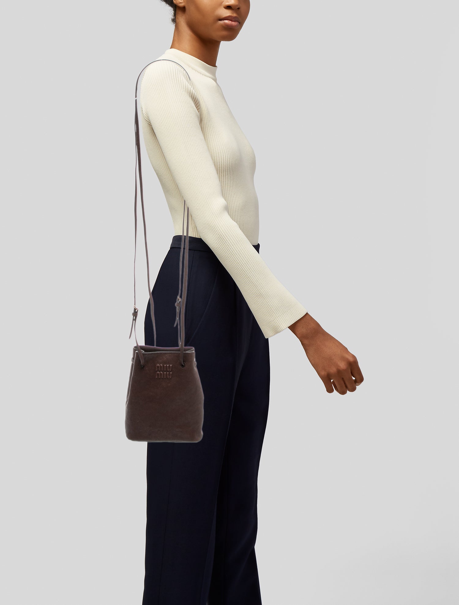 Miu Miu Leather Bucket Bag