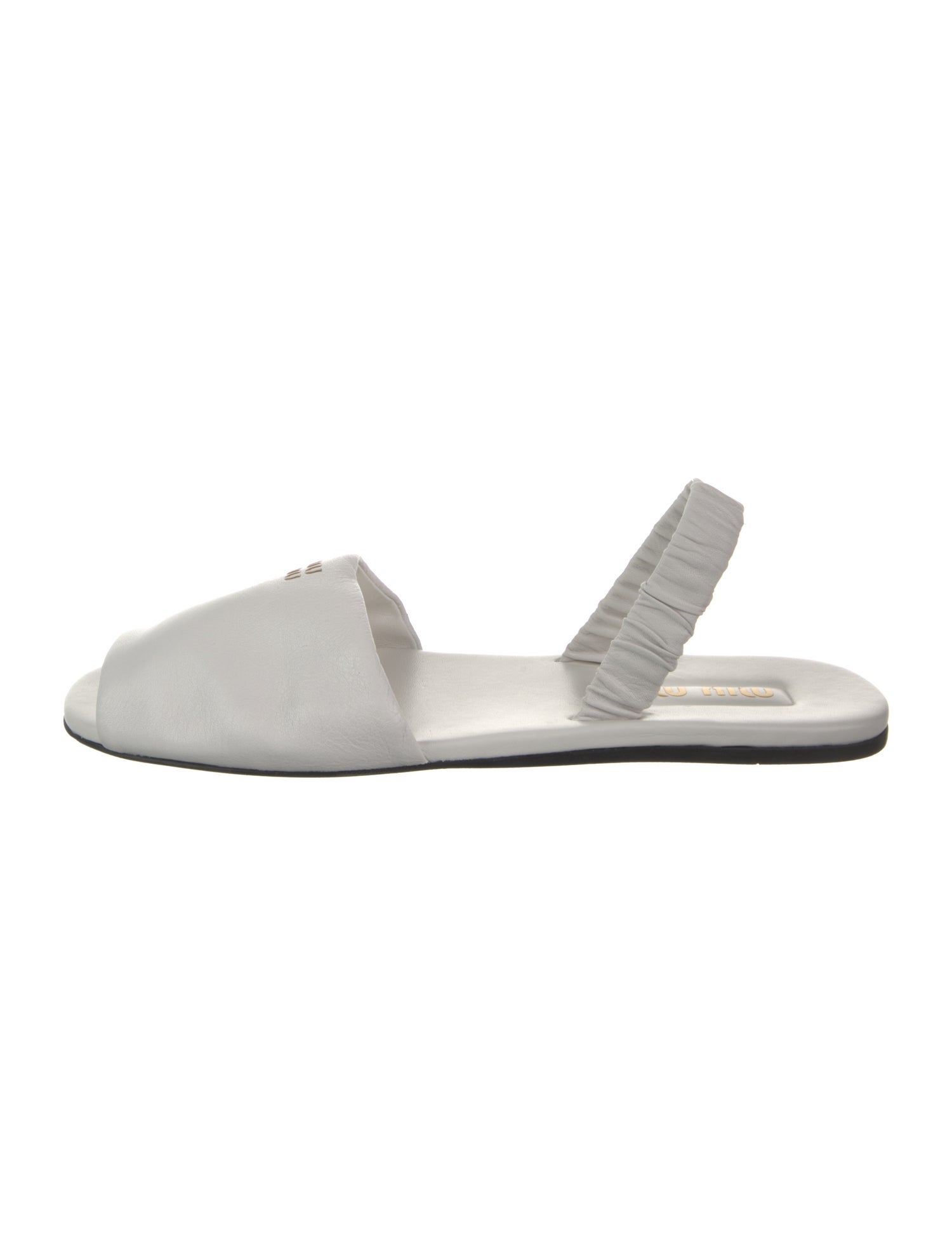 Miu Miu Leather Slingback Sandals