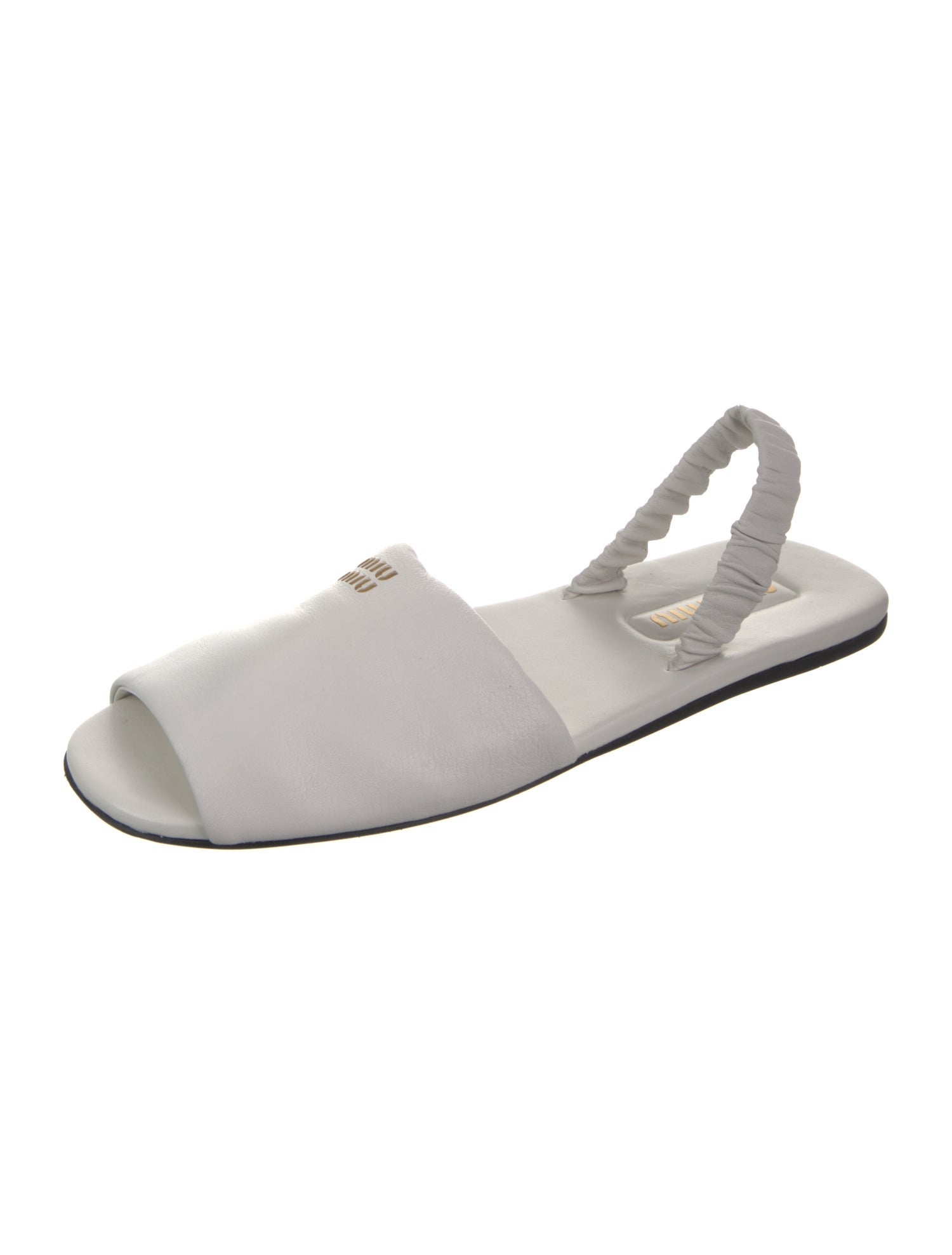 Miu Miu Leather Slingback Sandals