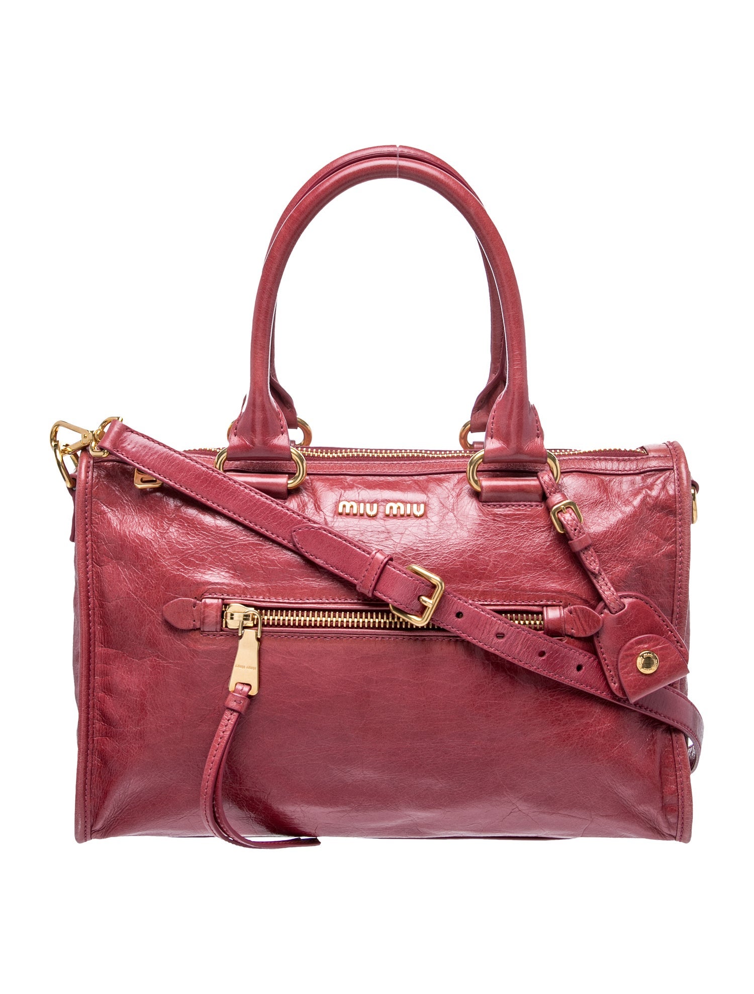 Miu Miu Leather Top Handle Bag