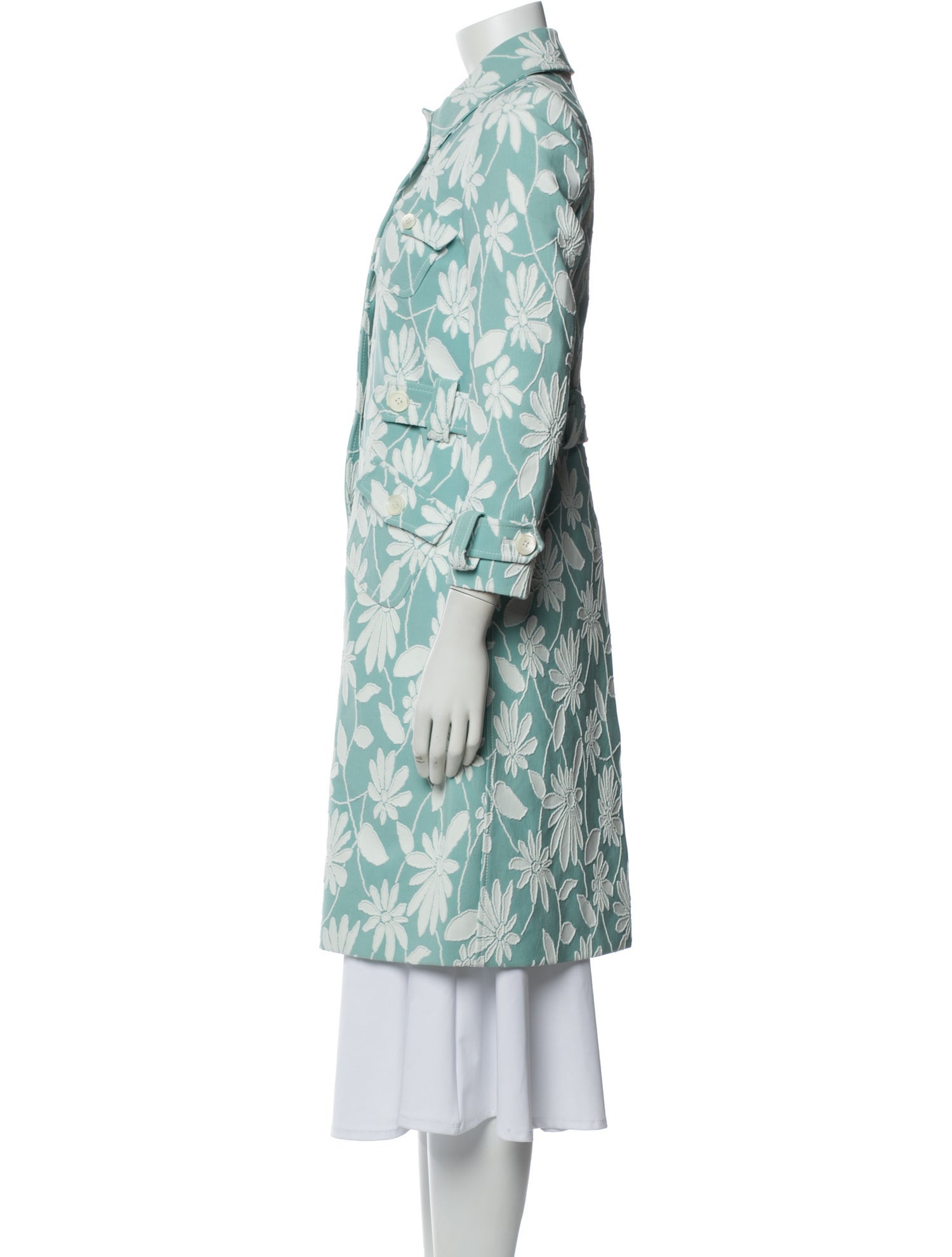 Miu Miu 2017 Floral Print Trench Coat