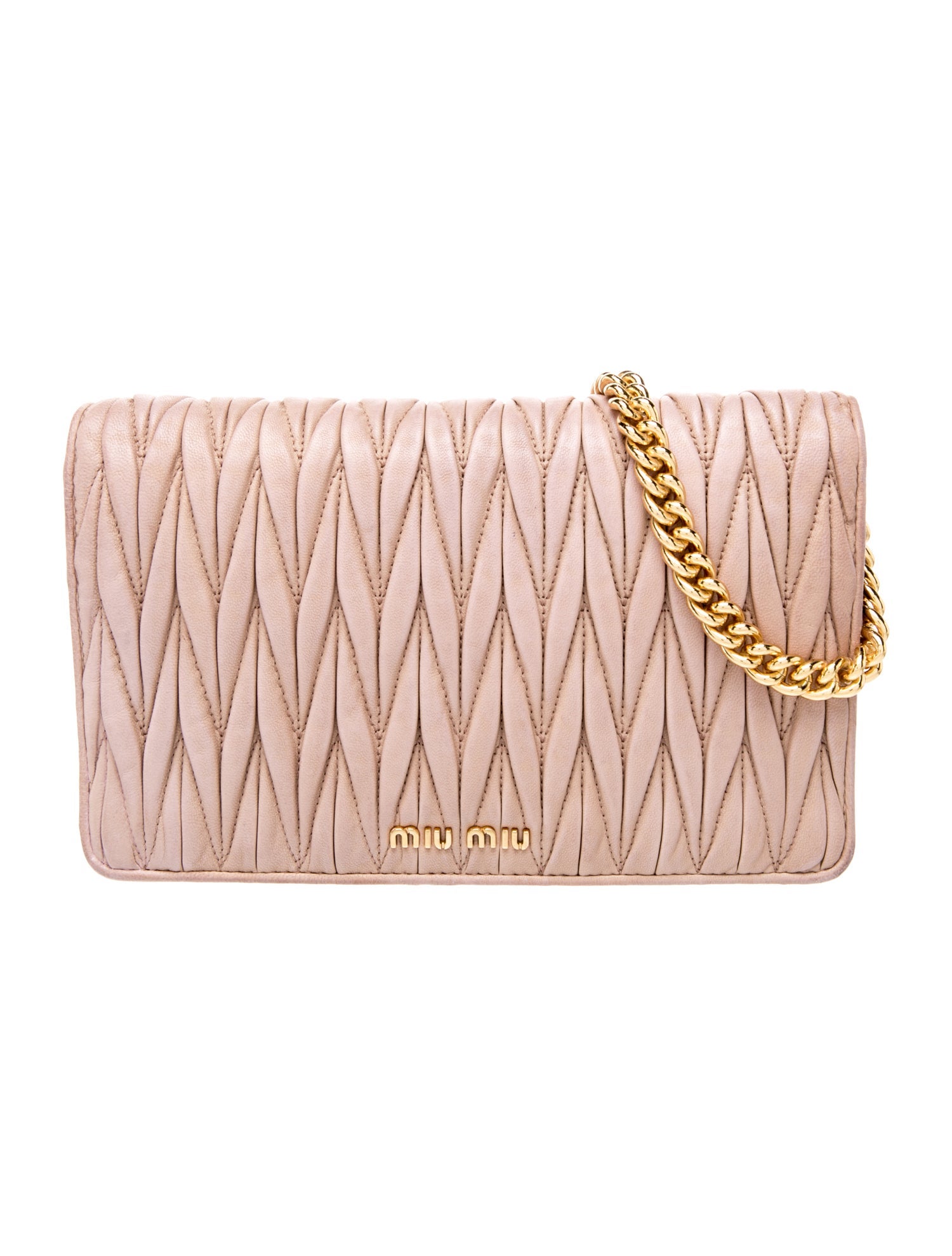 Miu Miu Leather Matelasse Shoulder Bag